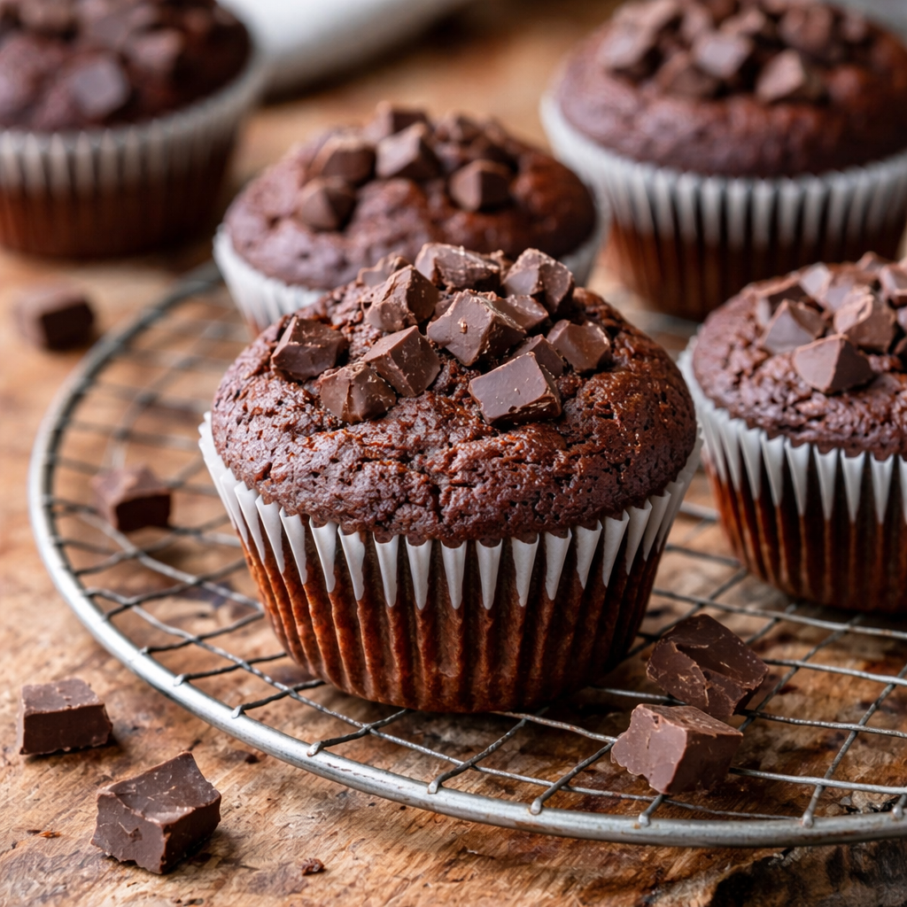 Saftige Schokomuffins mit Öl & Kakao für Schoko-Liebhaber 2 Saftige Schokomuffins mit Öl & Kakao für Schoko-Liebhaber