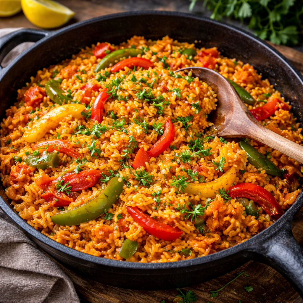 Paprika Reis Gemüse Pfanne: Schnelles, gesundes Genuss-Rezept 2 Paprika Reis Gemüse Pfanne: Schnelles, gesundes Genuss-Rezept