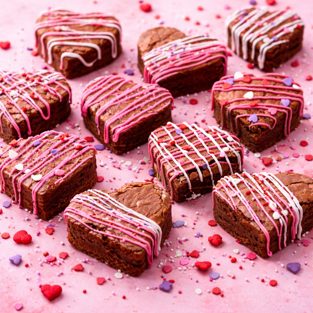Herzförmige Brownies: Süße Valentinstagsüberraschung für alle! 3 Herzförmige Brownies: Süße Valentinstagsüberraschung für alle!