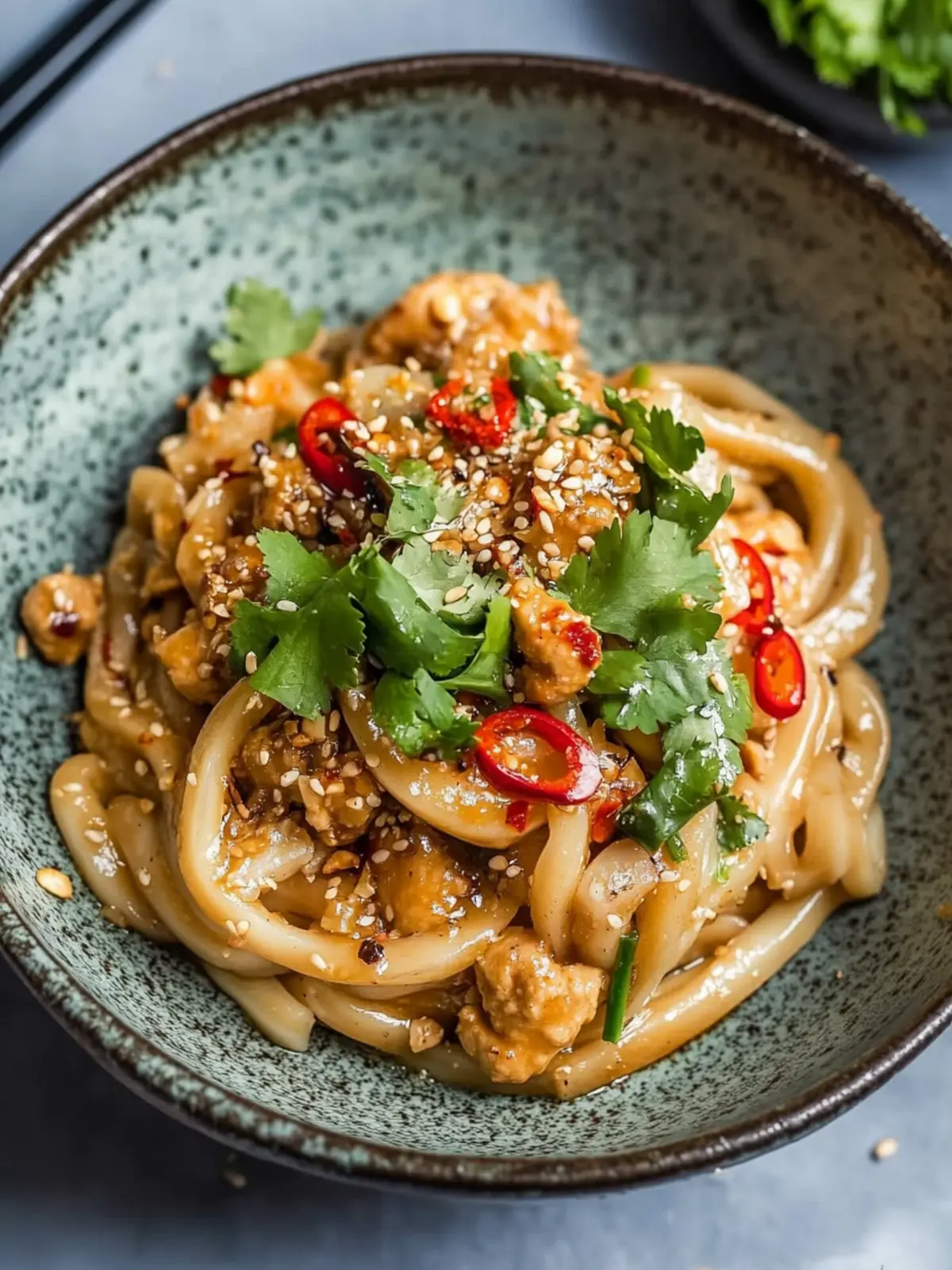 Schnelle Asiatische Udon-Nudelpfanne mit Erdnusssauce und Chili genießen 2 Schnelle Asiatische Udon-Nudelpfanne mit Erdnusssauce und Chili