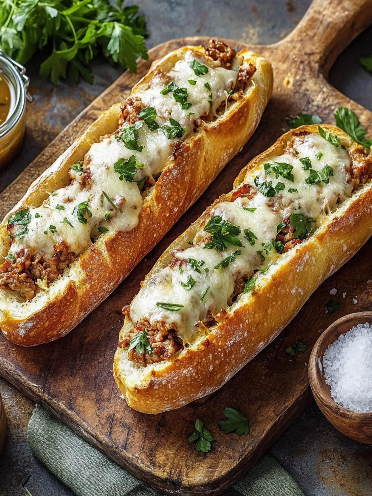 Überbackene Hackfleisch-Baguettes – Herzhaft wie bei Oma 2 Überbackene Hackfleisch-Baguettes