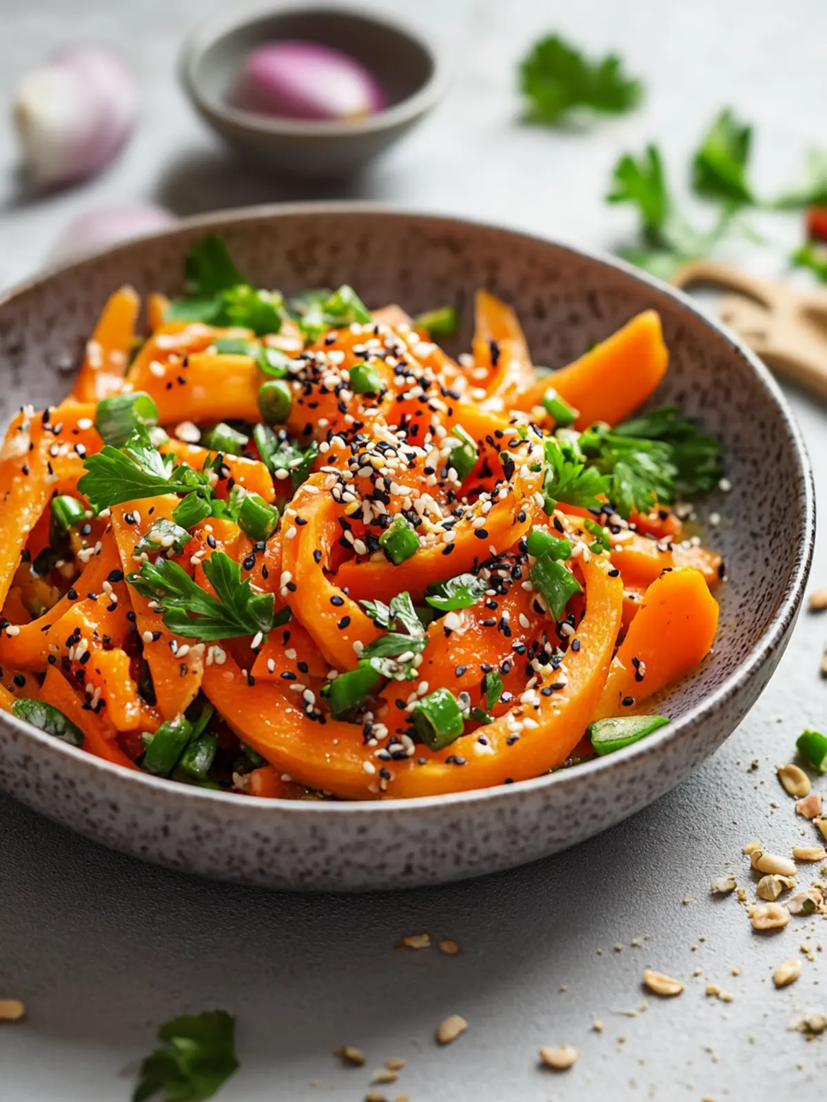 Karottensalat mit Ingwer-Sesam-Dressing für mehr Frische! 2 Karottensalat mit Ingwer-Sesam-Dressing