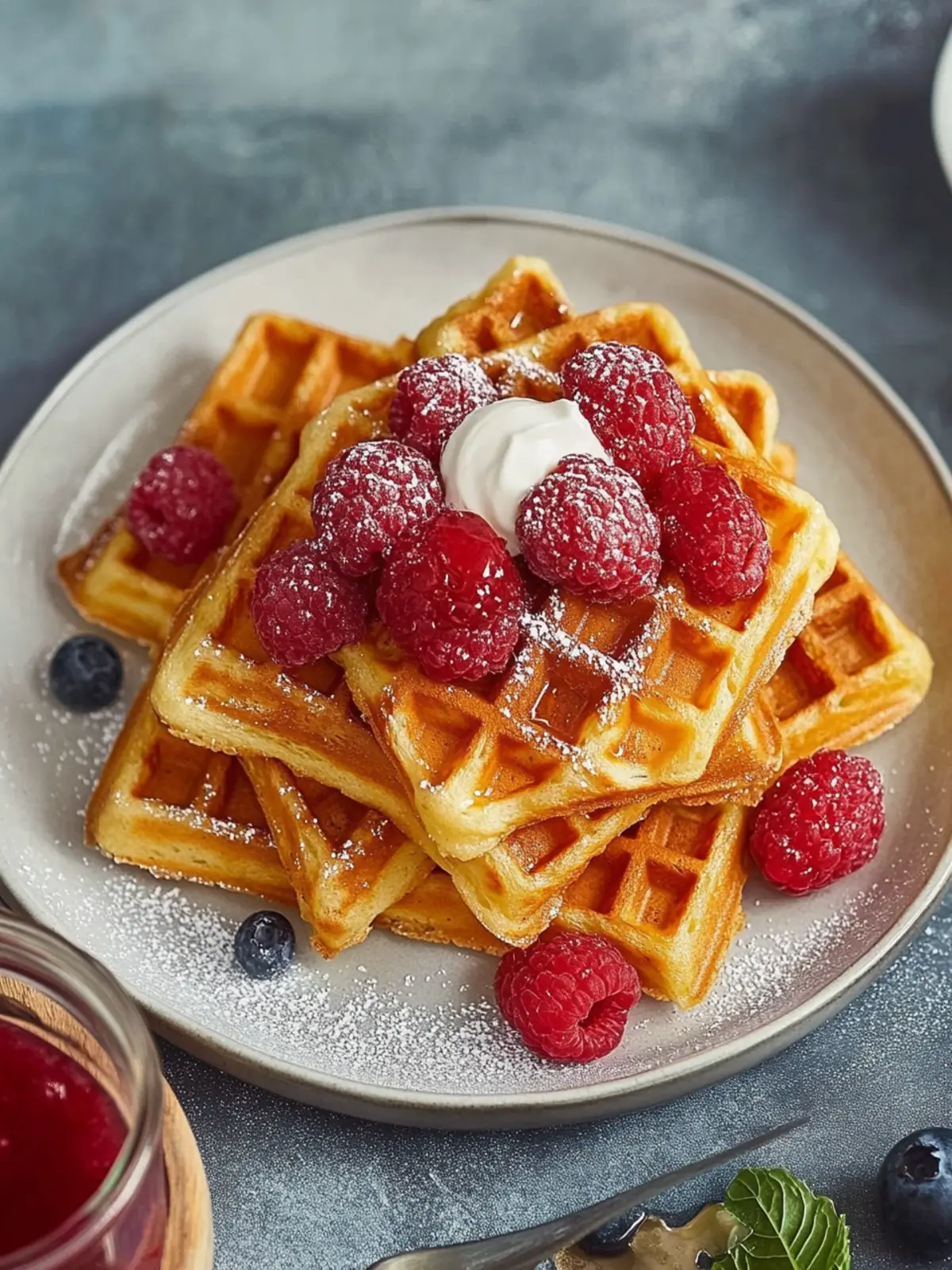 Buttermilch Waffeln: Der fluffige Frühstückstraum für alle! 2 Buttermilch Waffeln