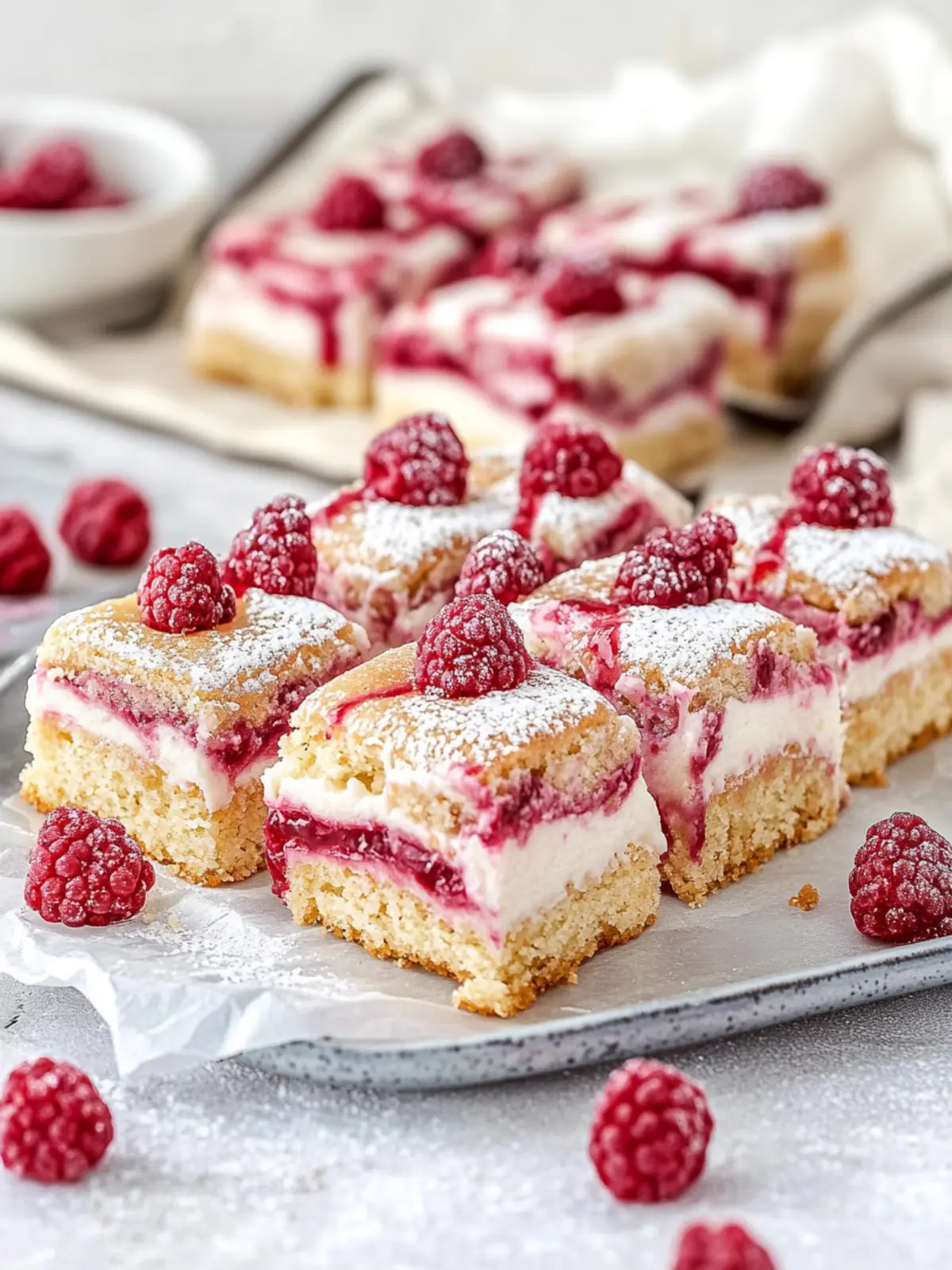 Himbeer- und weiße Schokolade Blondies: Fudgy Genuss pur 5 Himbeer- und weiße Schokolade Blondies