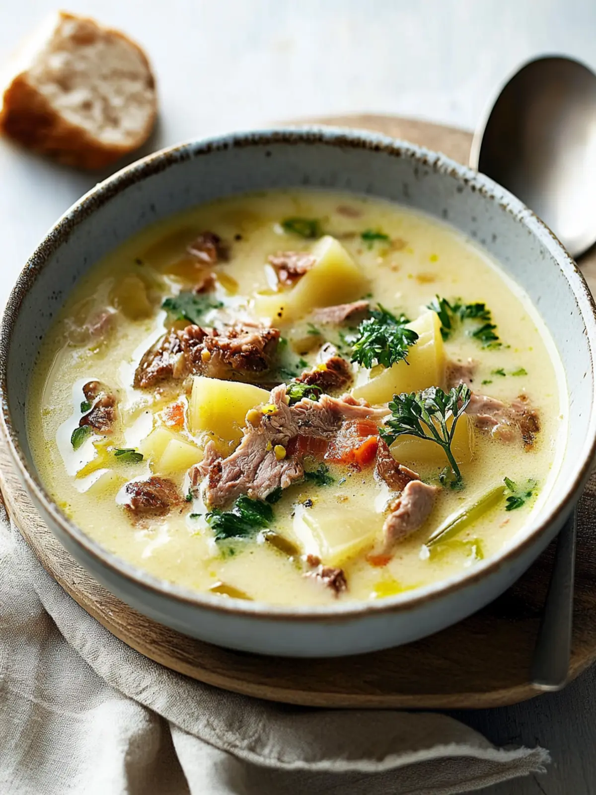 Käse Lauch Suppe mit Hackfleisch: Wärmender Genuss für den Winter 4 Käse Lauch Suppe mit Hackfleisch