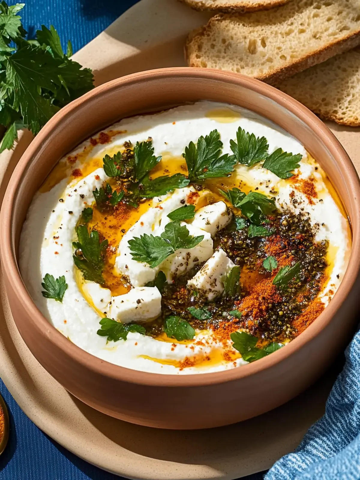 Schäumiger Feta-Dip mit Zitronenkräutern 5 Schäumiger Feta-Dip