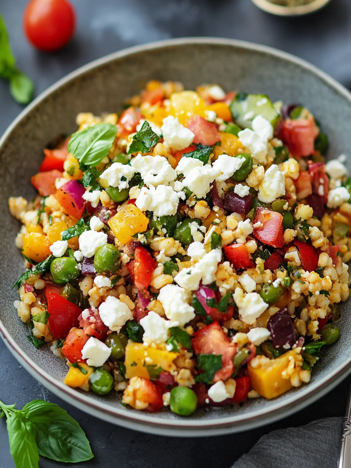 Orientalischer Rote Linsensalat mit Feta: Schnell & Gesund 4 Orientalischer Rote Linsensalat mit Feta