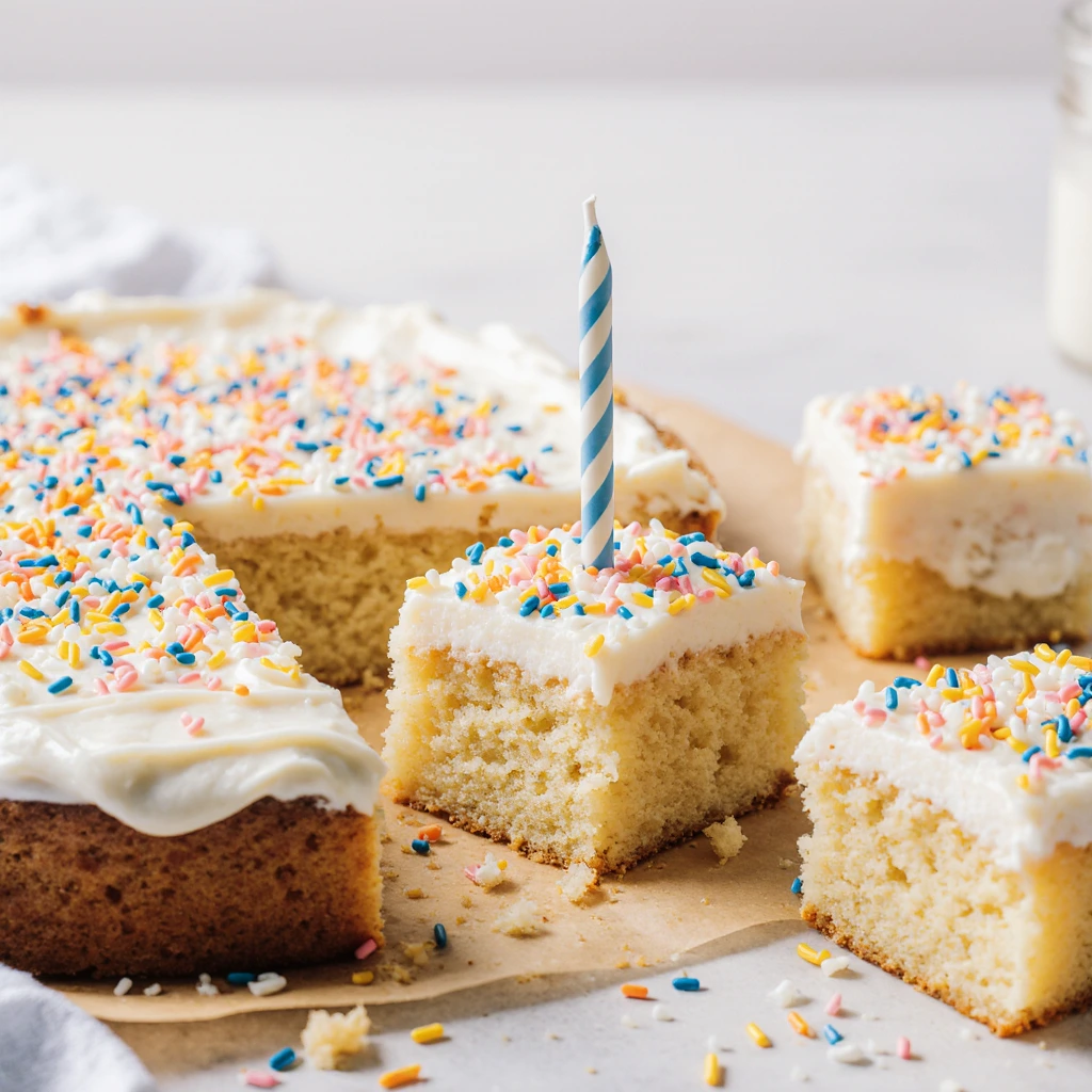Saftiger Vanillekuchen vom Blech mit köstlicher Buttercreme 3 Saftiger Vanillekuchen vom Blech mit köstlicher Buttercreme