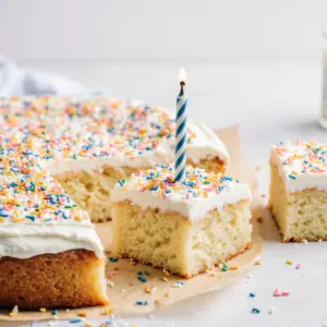 Saftiger Vanillekuchen vom Blech mit köstlicher Buttercreme 2 Saftiger Vanillekuchen vom Blech mit köstlicher Buttercreme