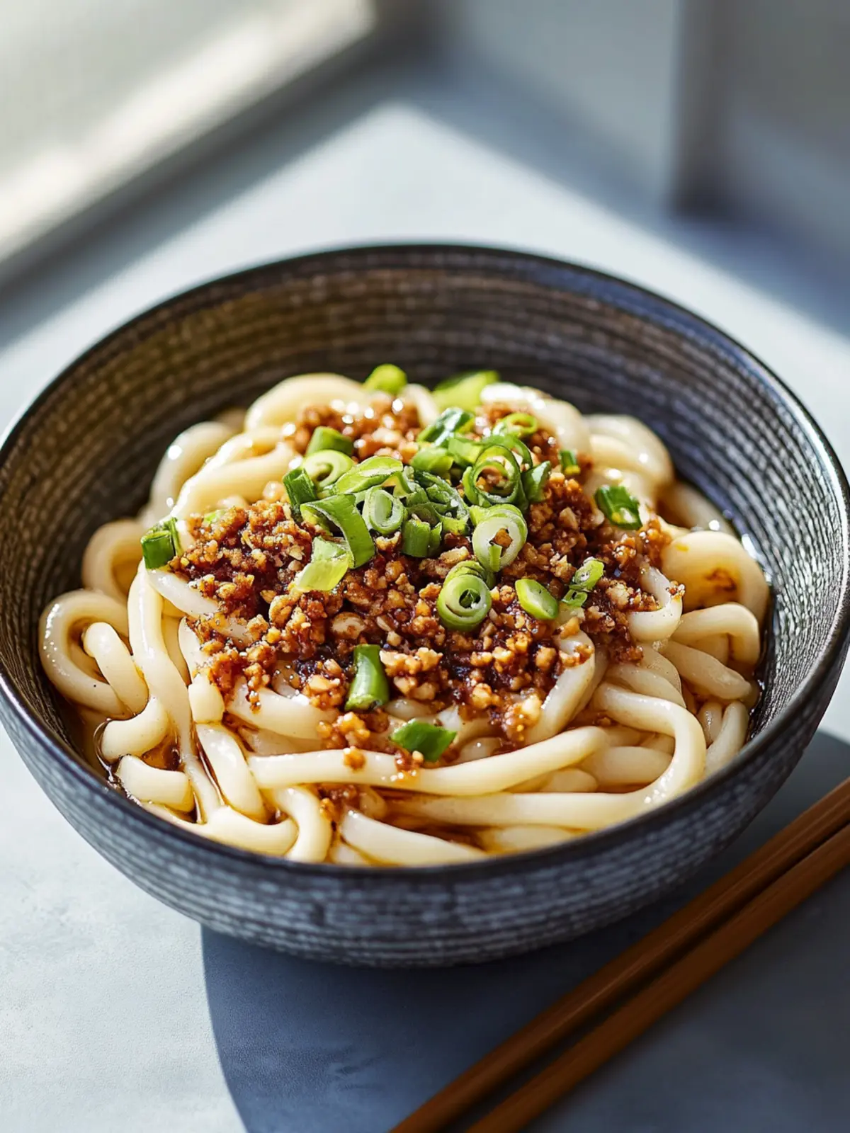 Vegane Udon-Nudeln mit Erdnusssauce und Gemüse für jeden Tag 5 Udon-Nudeln mit Erdnusssauce und Gemüse