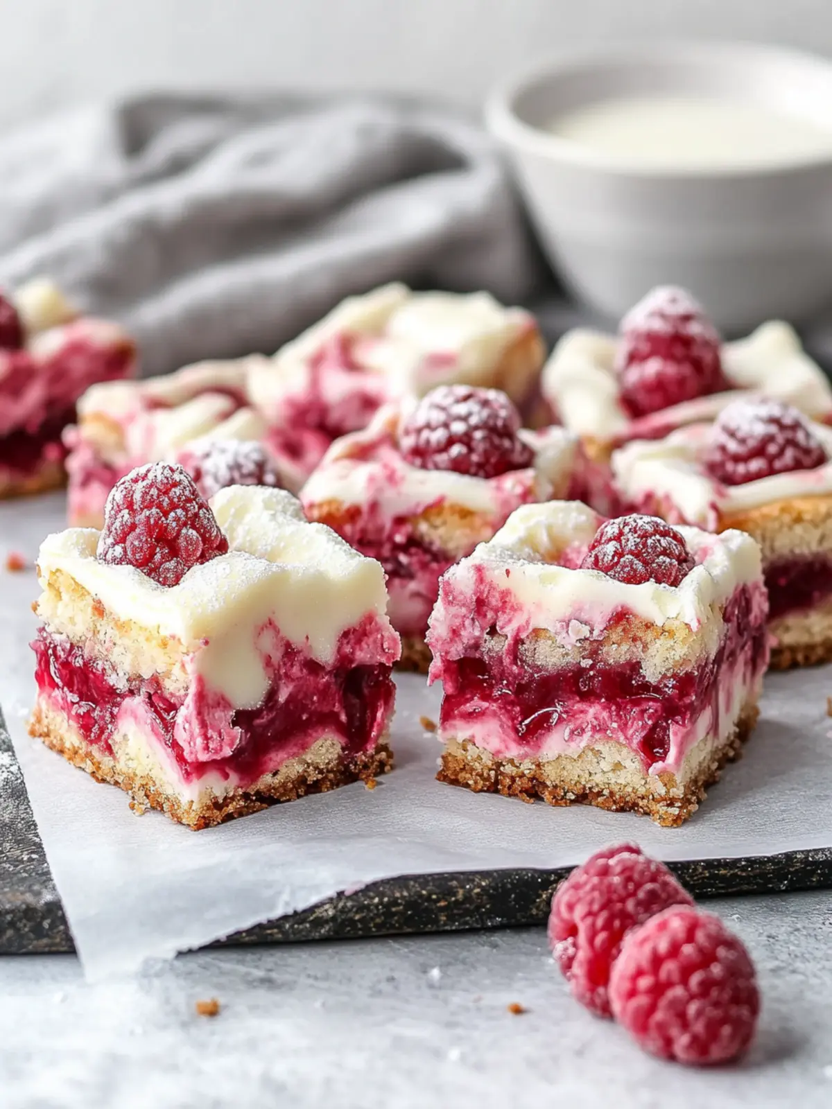 Himbeer- und weiße Schokolade Blondies: Fudgy Genuss pur 3 Himbeer- und weiße Schokolade Blondies