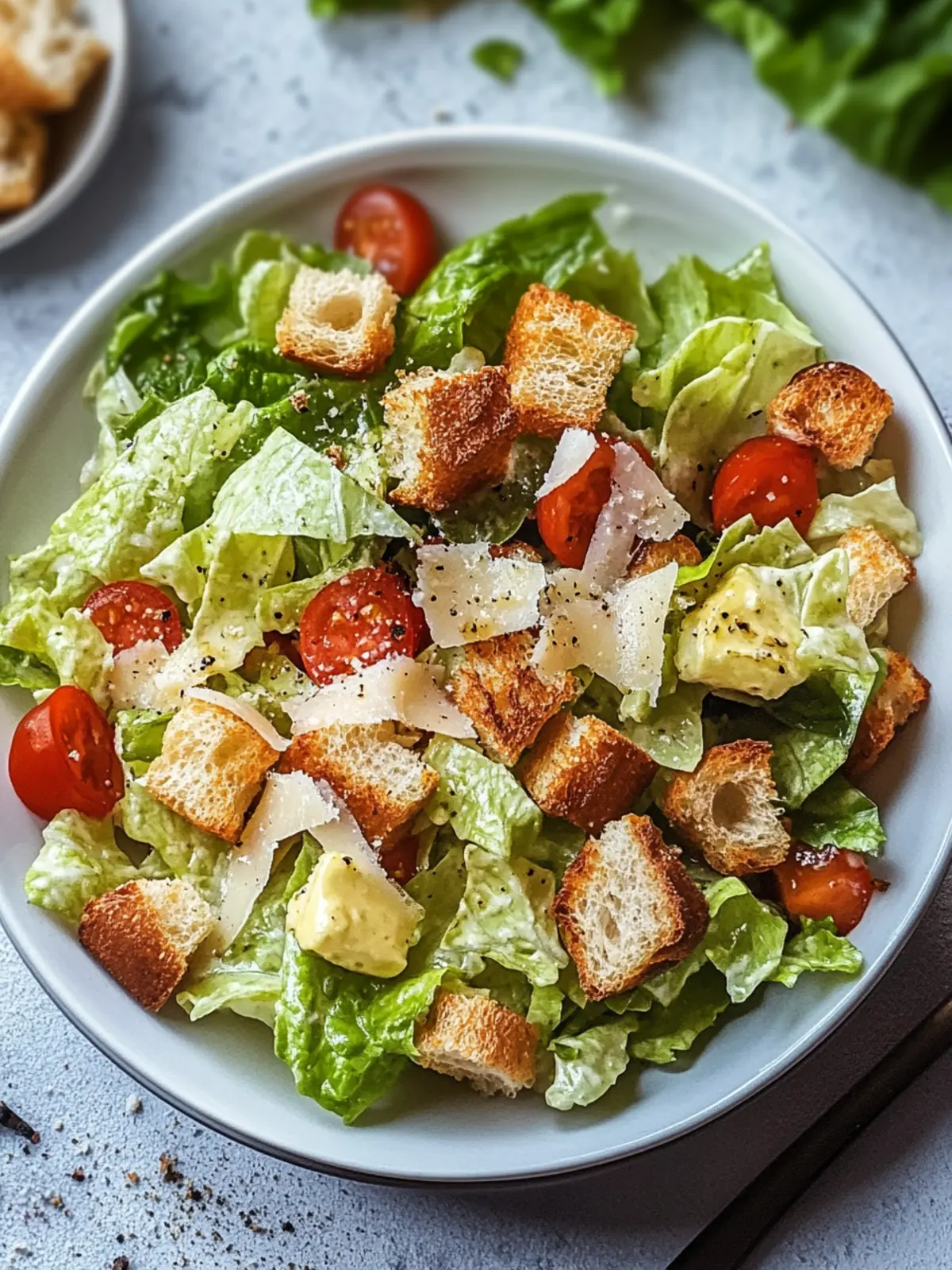 Frisch & Knackig Caesar Salat – Leicht, frisch und unwiderstehlich 3 Frisch & Knackig Caesar Salat