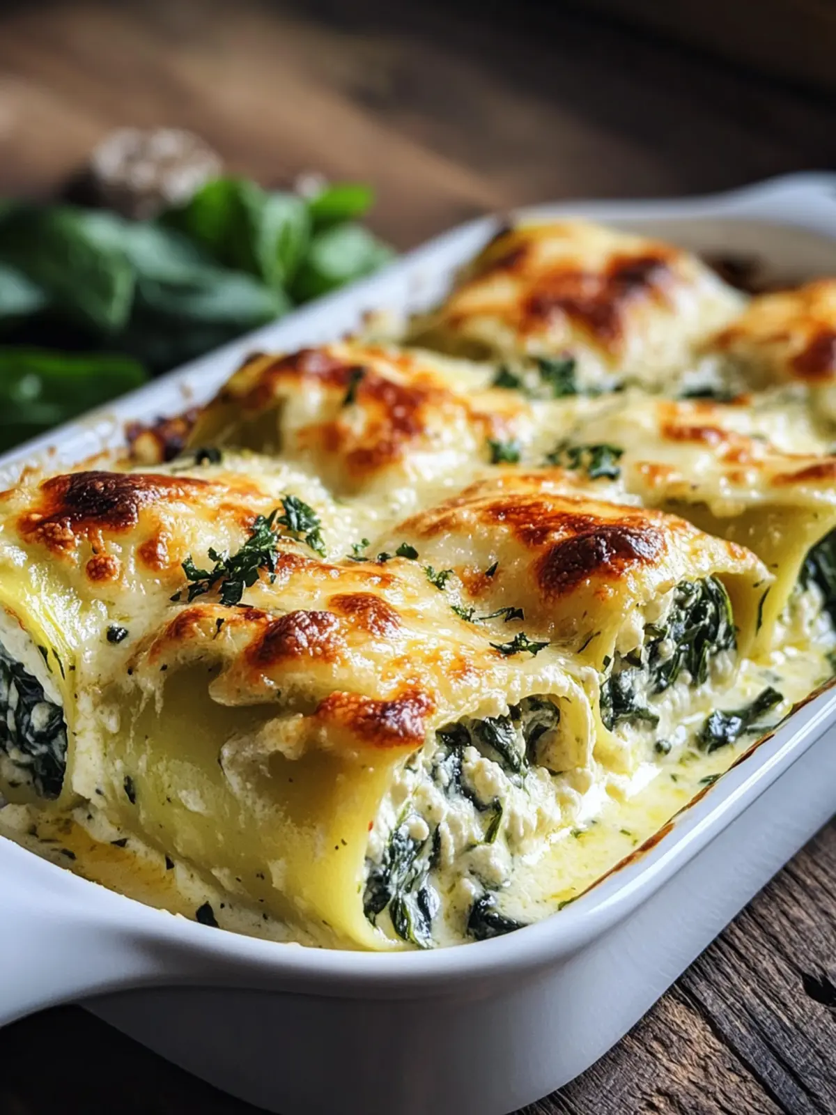 Gesunde Zucchini-Cannelloni mit Ricotta-Spinat-Füllung genießen 3 Zucchini-Cannelloni mit Ricotta-Spinat-Füllung