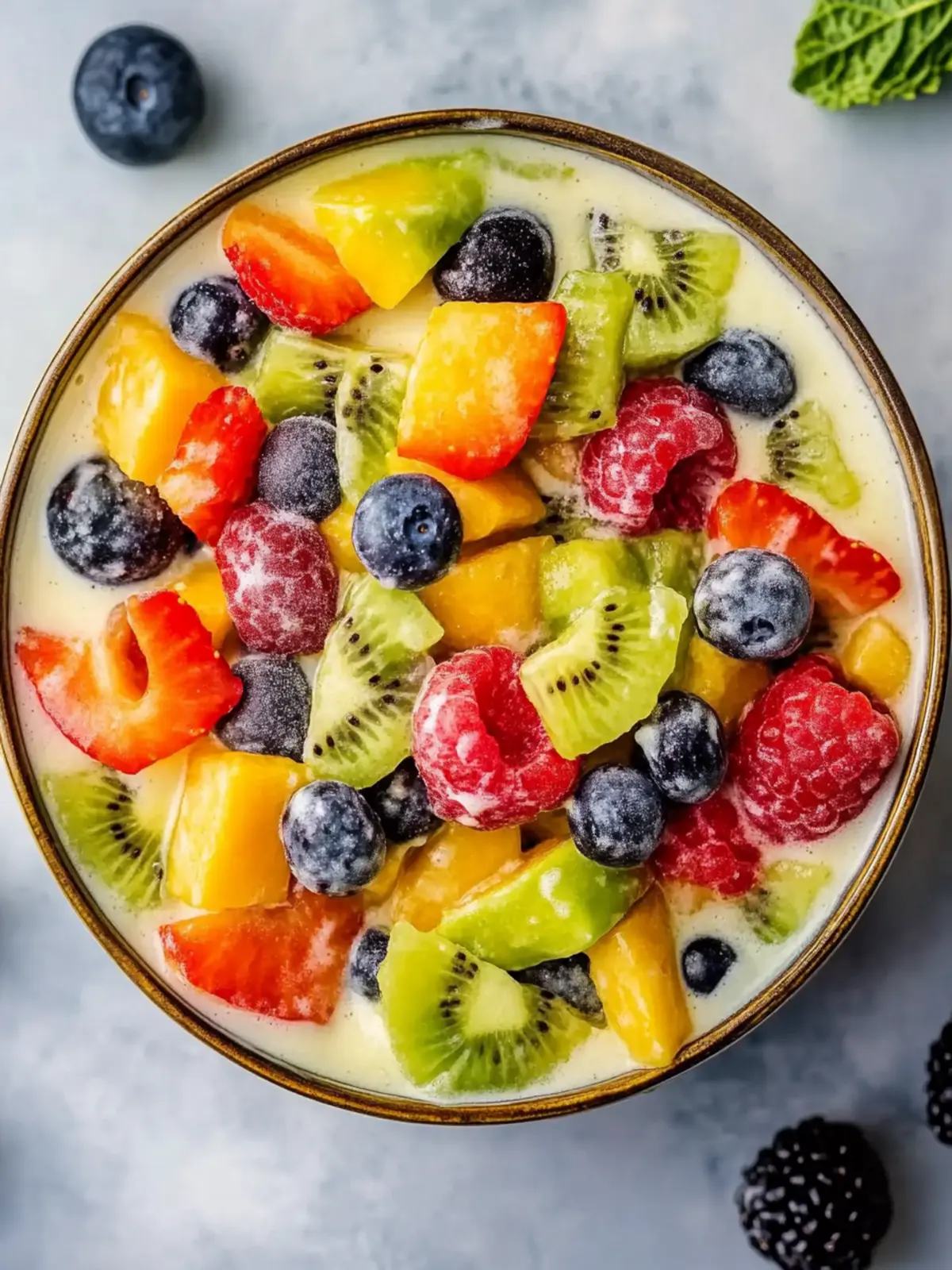 Cremiger Obstsalat mit Vanille-Dressing für den perfekten Genuss 2 Cremiger Obstsalat mit Vanille-Dressing
