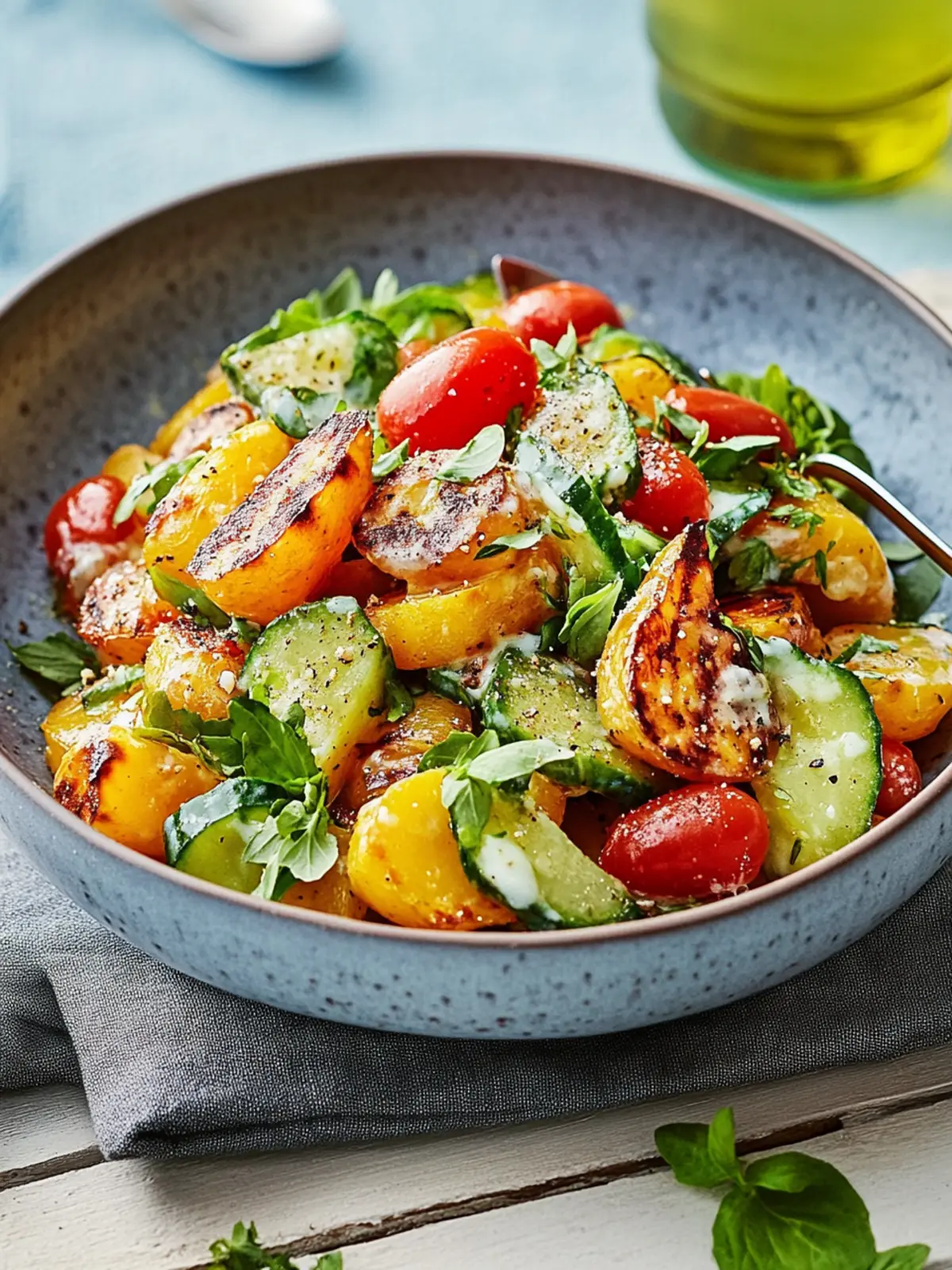 Knuspriger Kartoffelsalat mit cremiger Joghurt-Dressing 4 Knuspriger Kartoffelsalat