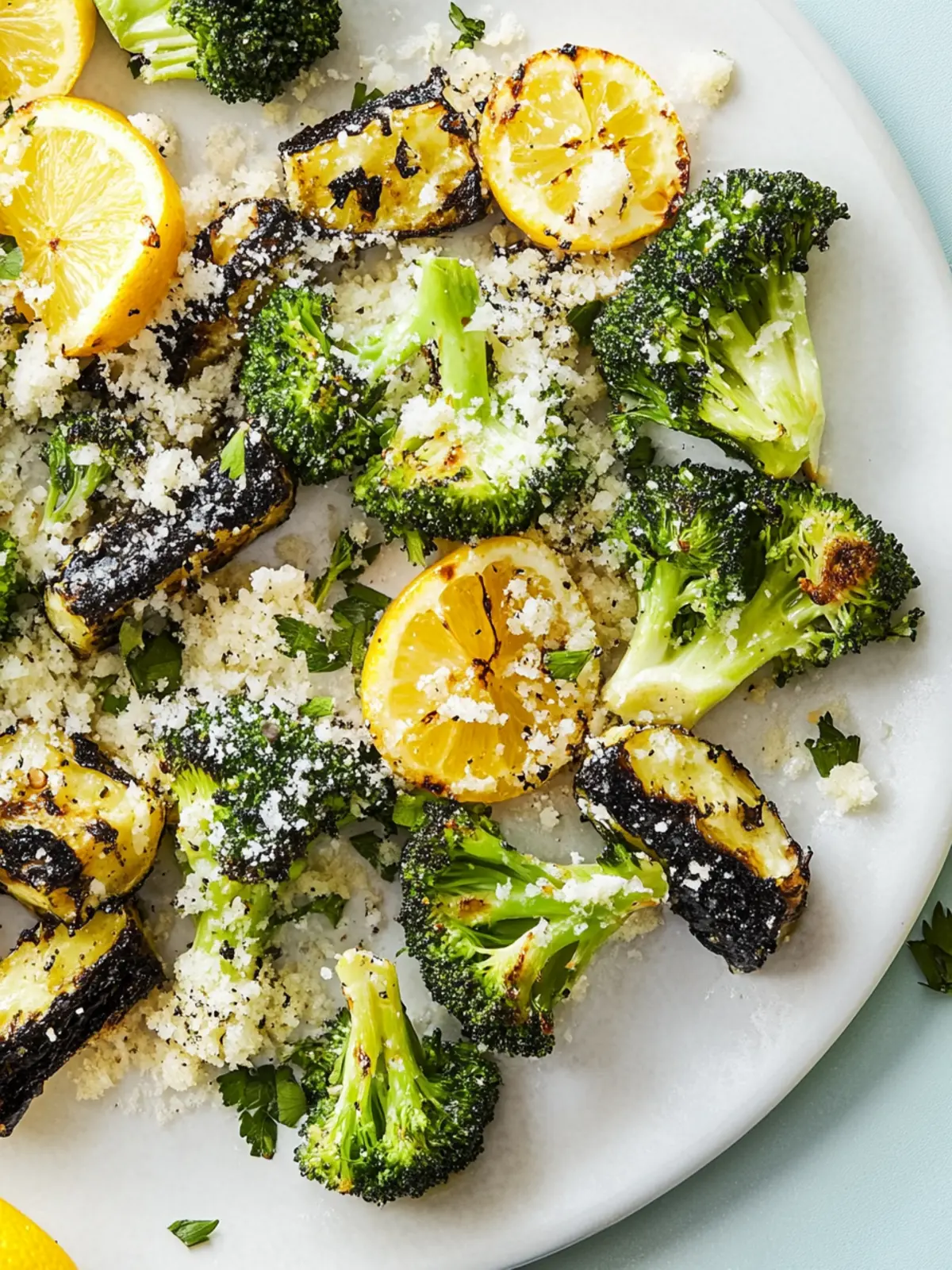 Gegrillter Brokkoli mit Zitrone und Parmesan 2 Gegrillter Brokkoli