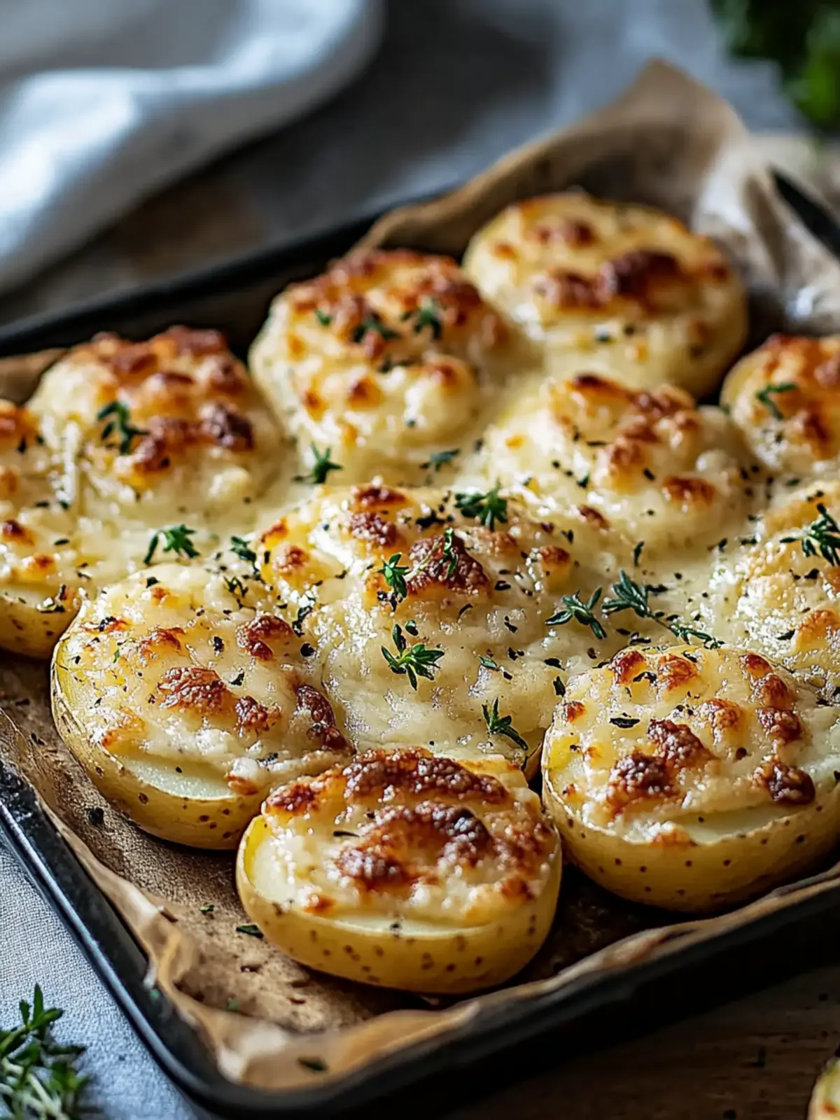 Gefüllte Kartoffeln nach Flammkuchen-Art: Glücklich & Satt! 5 Gefüllte Kartoffeln nach Flammkuchen-Art