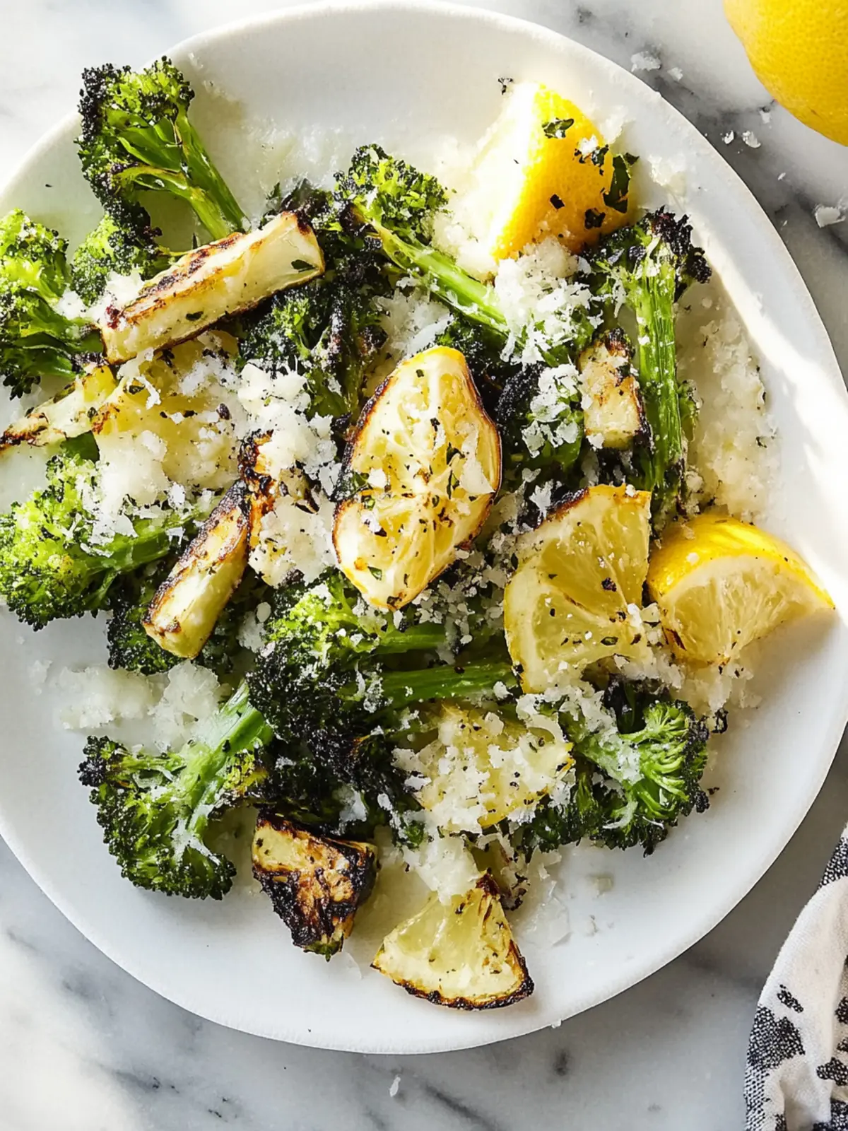 Gegrillter Brokkoli mit Zitrone und Parmesan 4 Gegrillter Brokkoli