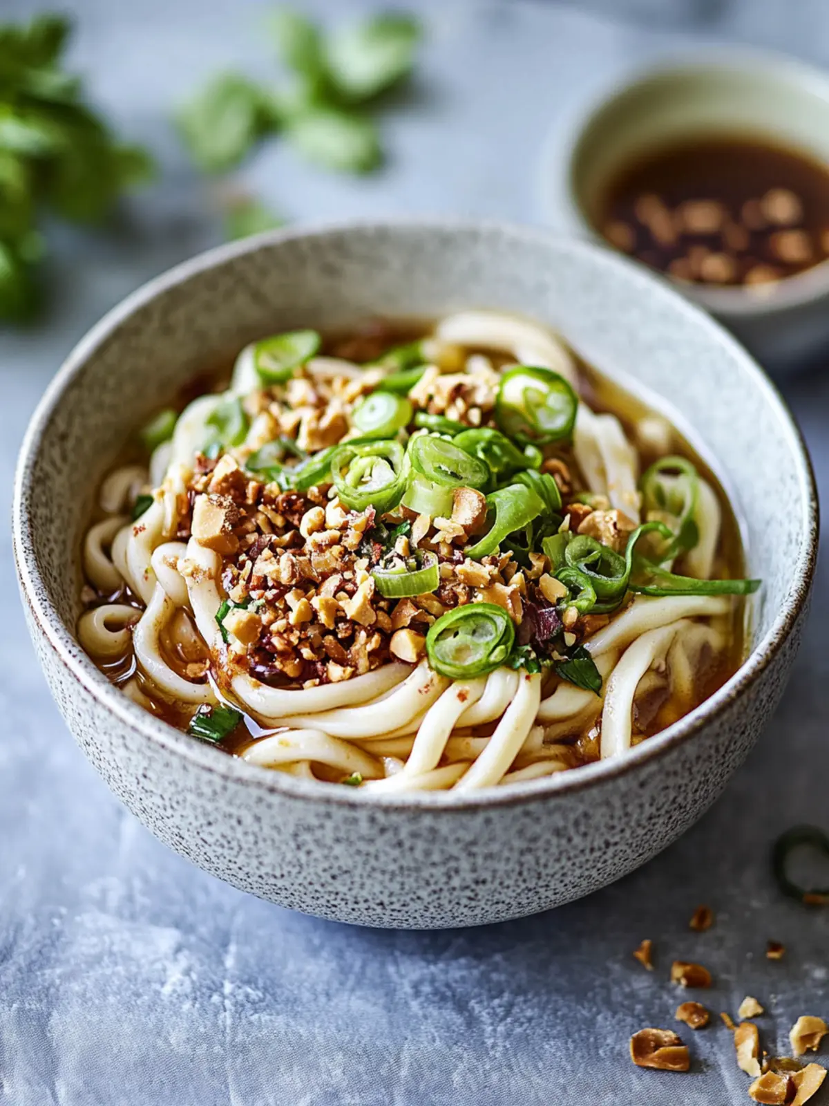 Vegane Udon-Nudeln mit Erdnusssauce und Gemüse für jeden Tag 4 Udon-Nudeln mit Erdnusssauce und Gemüse