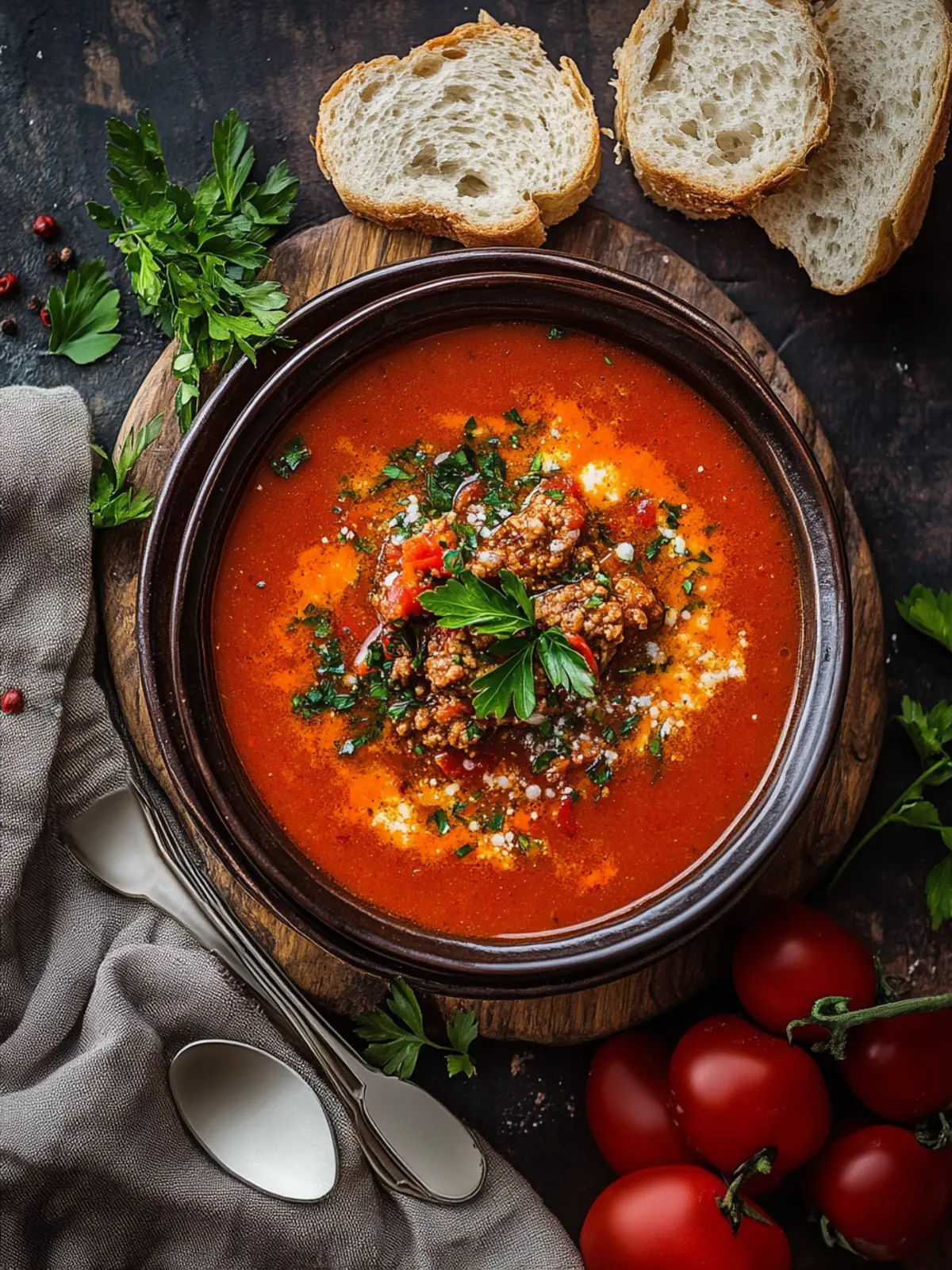 Würzige Ajvar-Suppe mit Hackfleisch: Der perfekte Bandit-Pot 3 Spicy Ajvar soup with minced meat (bandit pot)