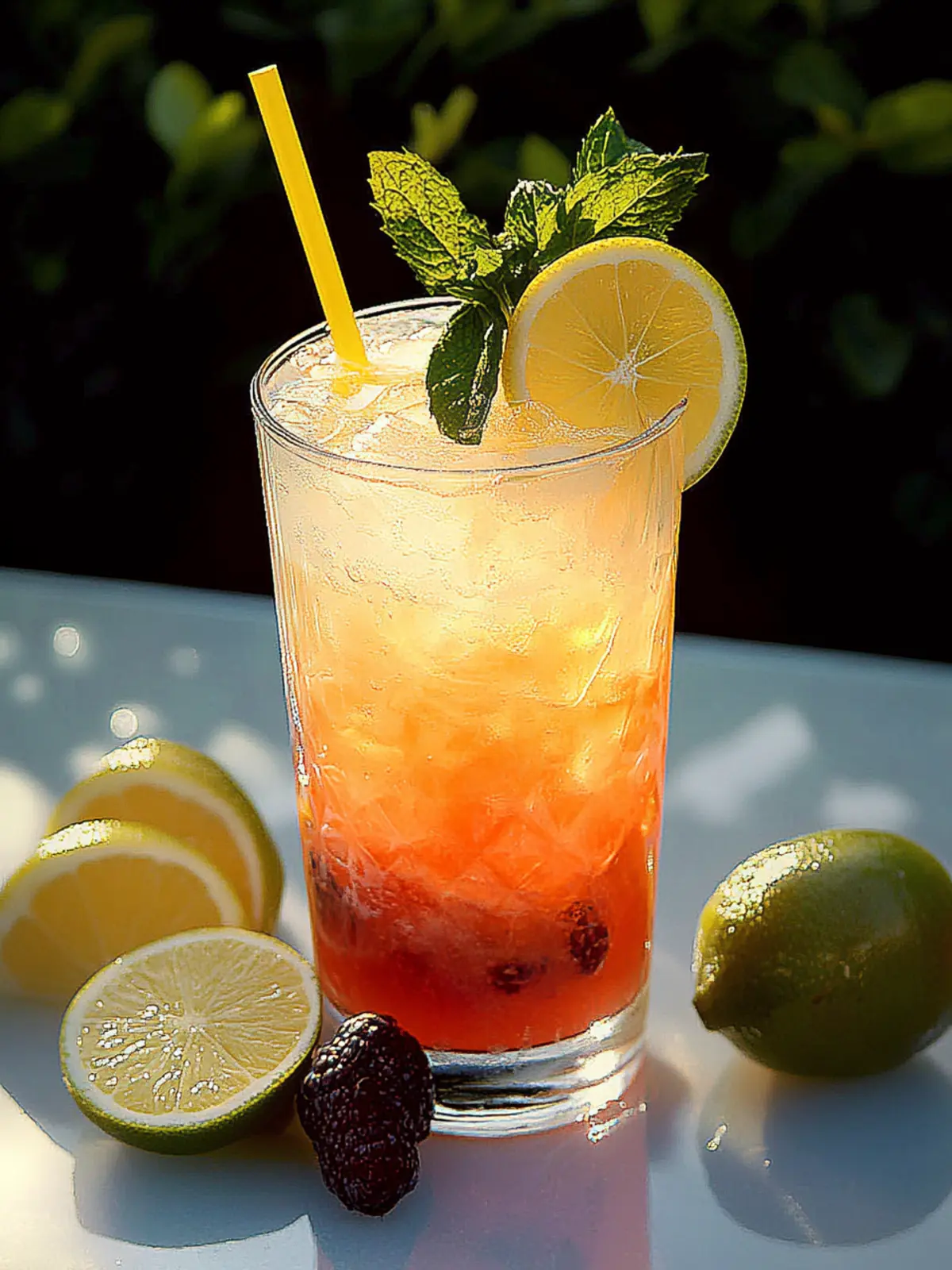 Erfrischender alkoholfreier Cocktail Florida für heiße Tage 4 Alkoholfreier Cocktail Florida