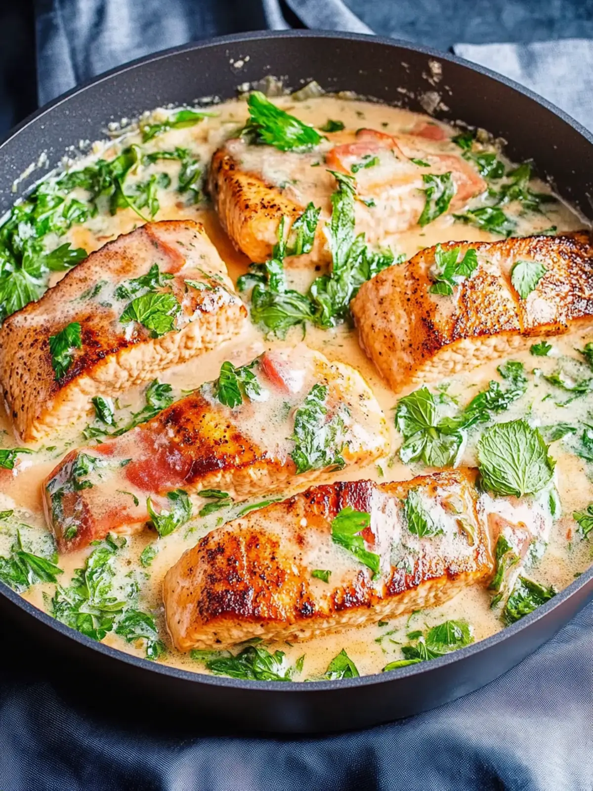 Baked Salmon in Creamy Parmesan Sauce in 30 Minuten 2 Baked salmon in creamy Parmesan sauce