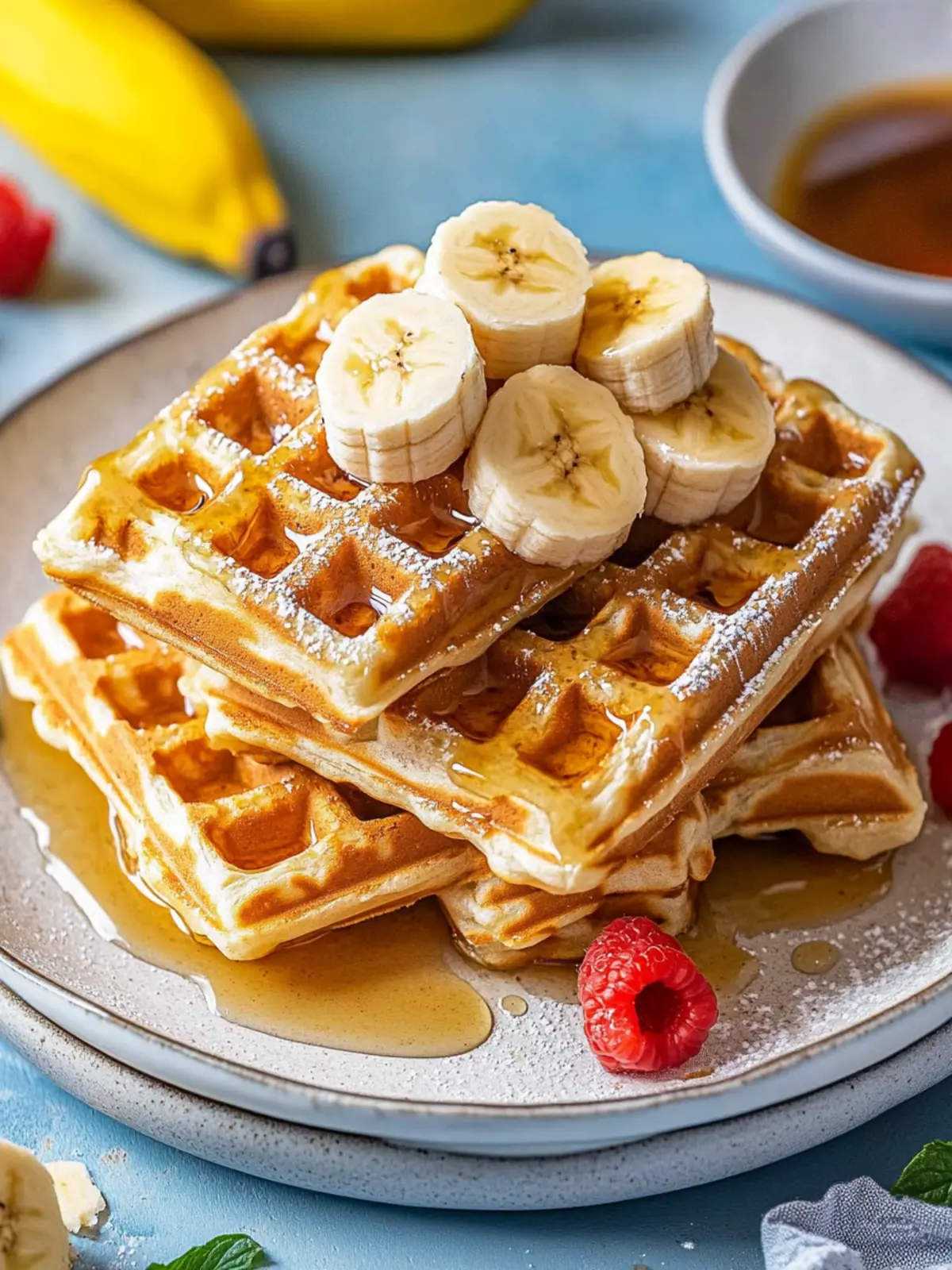 Vegane Bananenwaffeln – Knusprig und voller Geschmack! 3 Vegane Bananenwaffeln