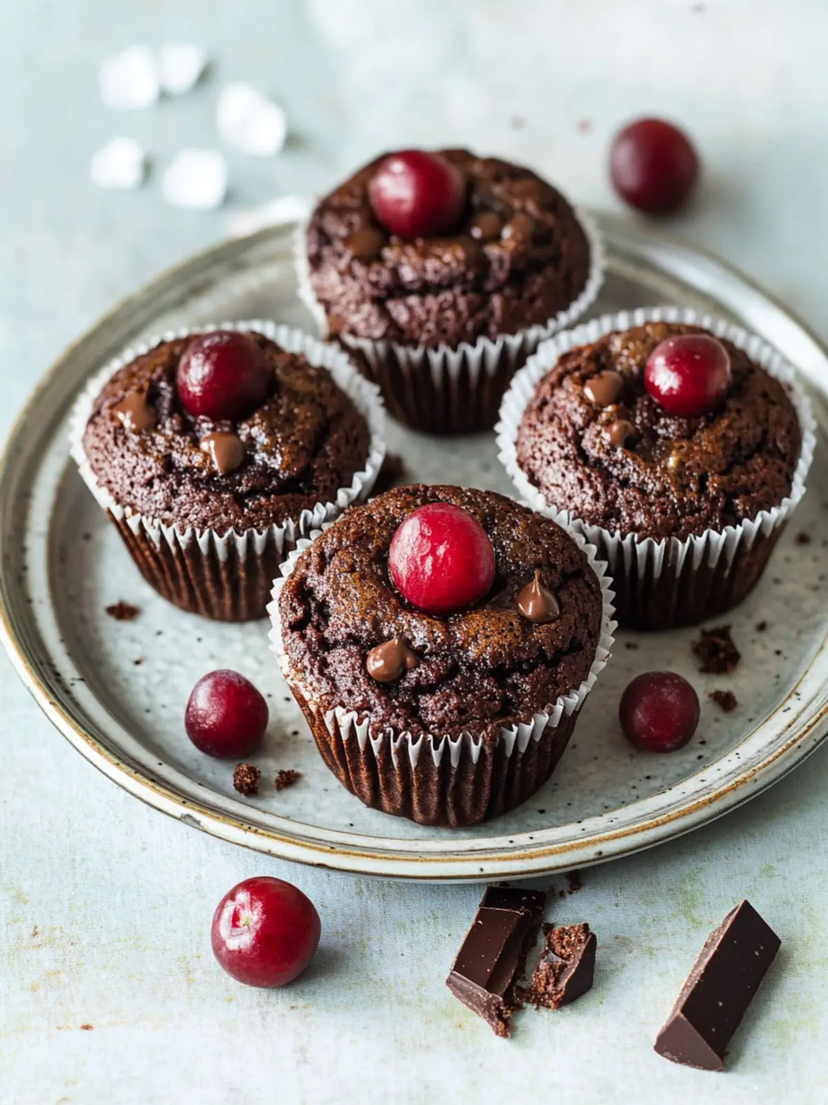 Schoko-Kirsch-Muffins: Saftig und Schokoladig für Jeden Tag 3 Schoko-Kirsch-Muffins