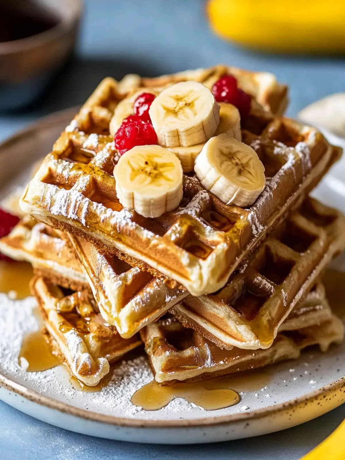 Vegane Bananenwaffeln – Knusprig und voller Geschmack! 2 Vegane Bananenwaffeln