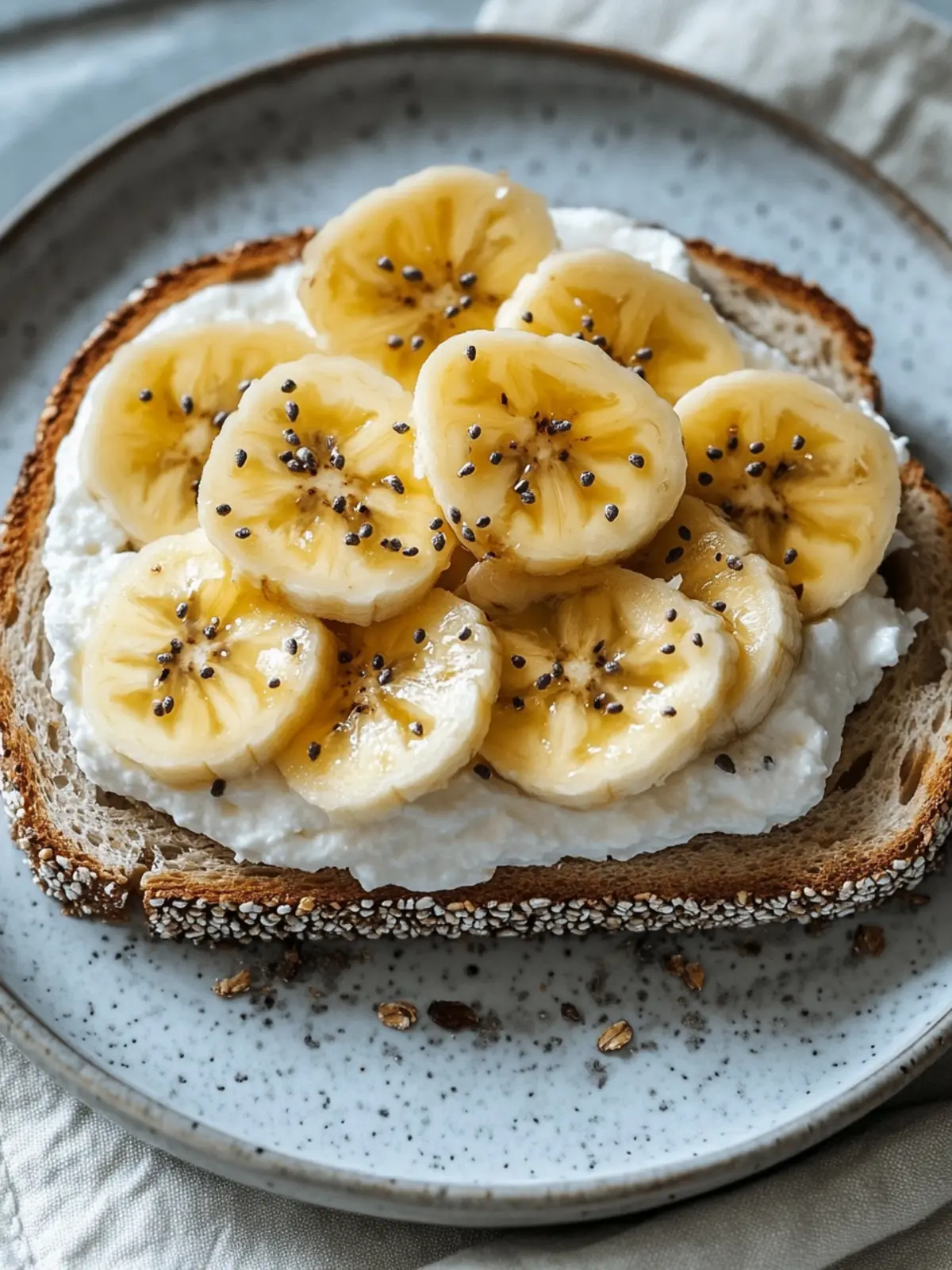 Erstaunliches Hüttenkäse-Bananen-Toast-Rezept für einen Energieschub 2 Erstaunliches Hüttenkäse-Bananen-Toast-Rezept