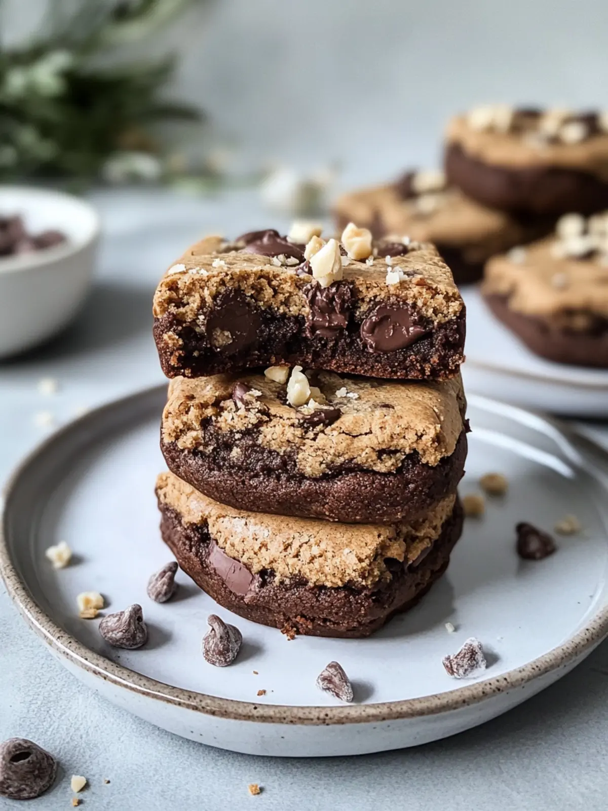 Doppelschichtige vegane Brookies: Schokoladensünde ohne Reue 2 Doppelschichtige vegane Brookies