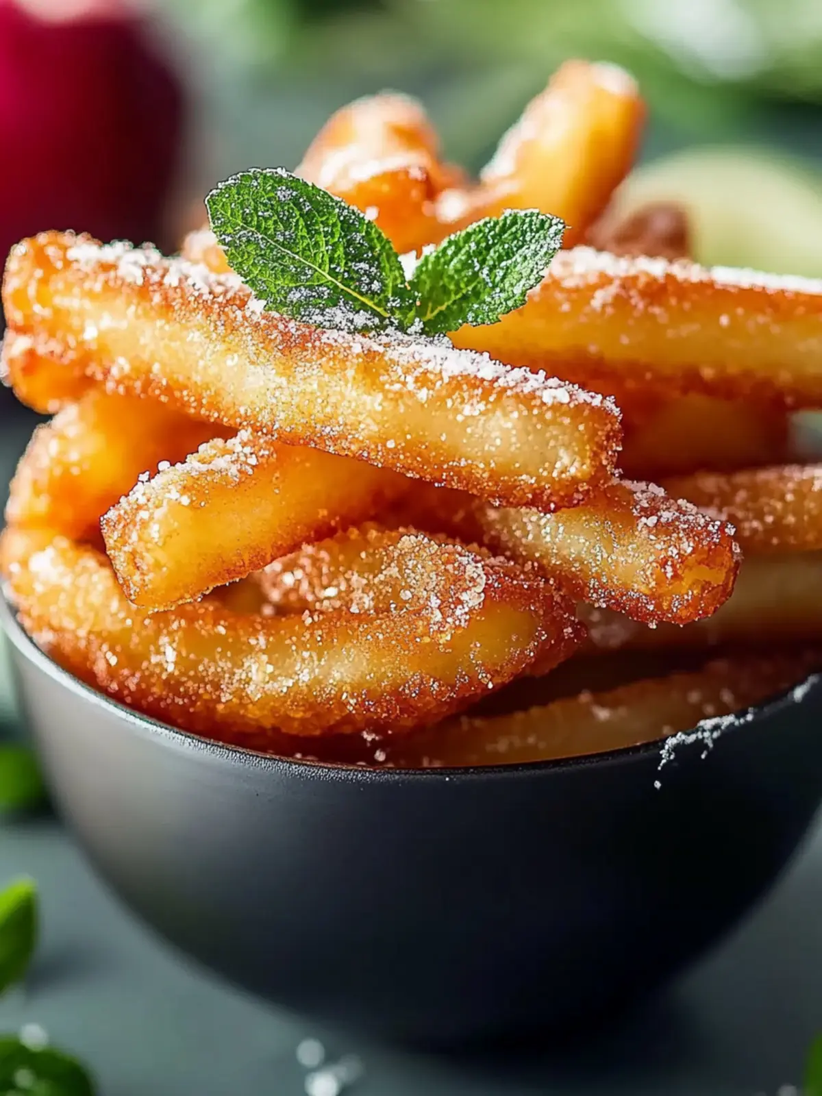 Krosse Apfelsticks im Airfryer für Snacks ohne Reue 5 Apfelsticks im Airfryer