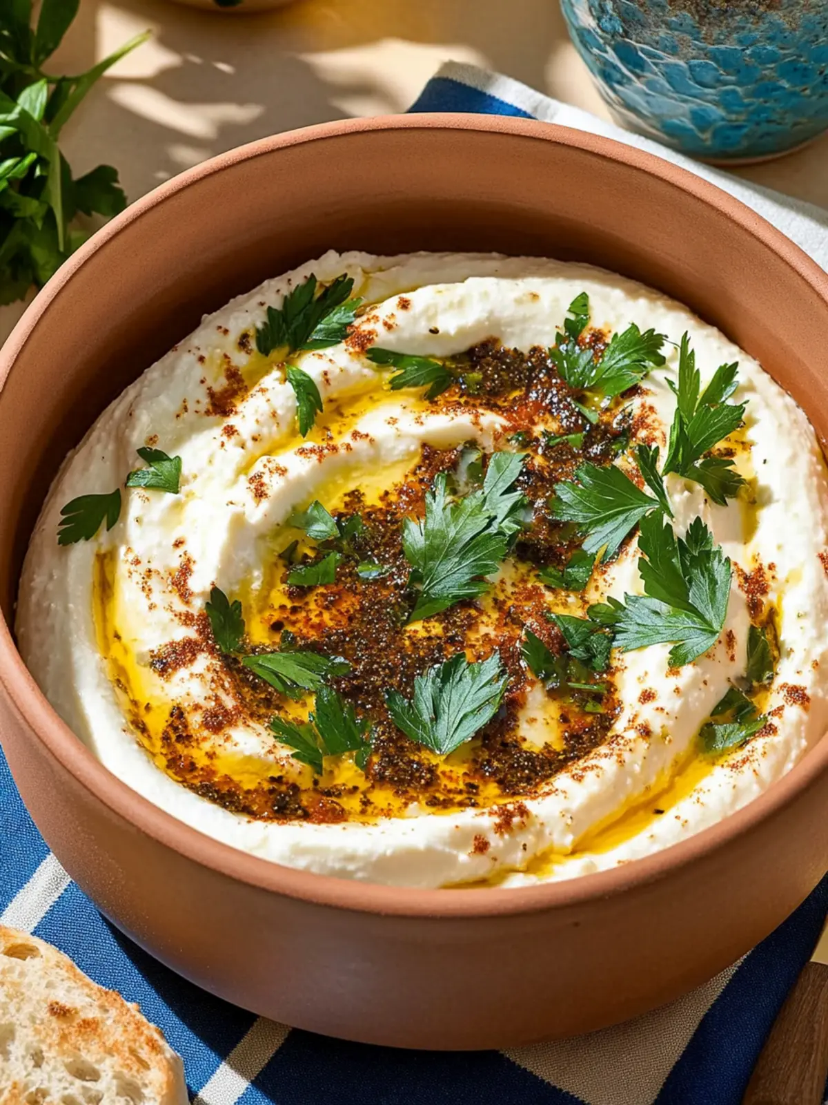 Schäumiger Feta-Dip mit Zitronenkräutern 2 Schäumiger Feta-Dip