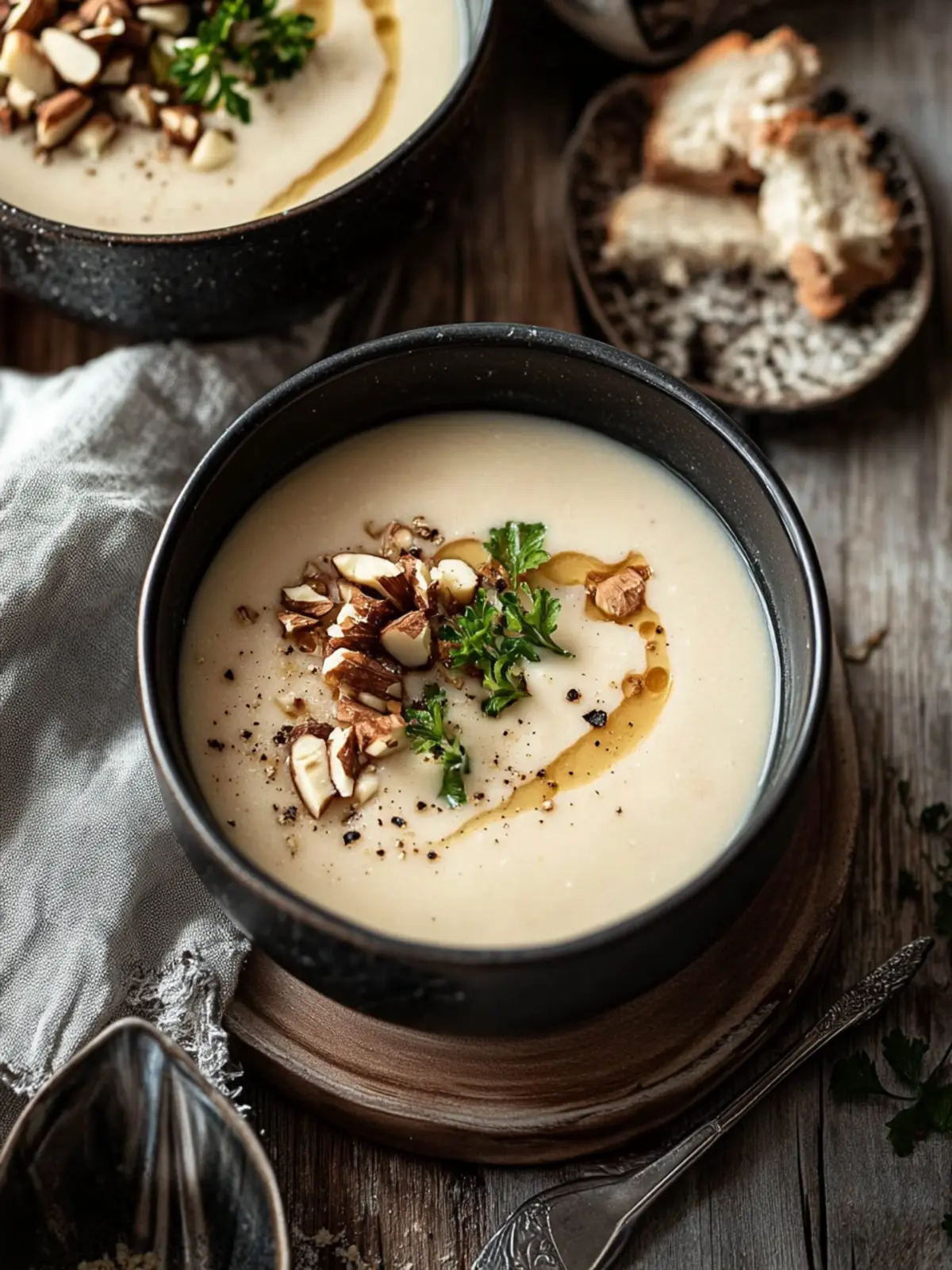 Wärmende Selleriecremesuppe mit Birne und Haselnüssen genießen 2 Selleriecremesuppe mit Birne und Haselnüssen