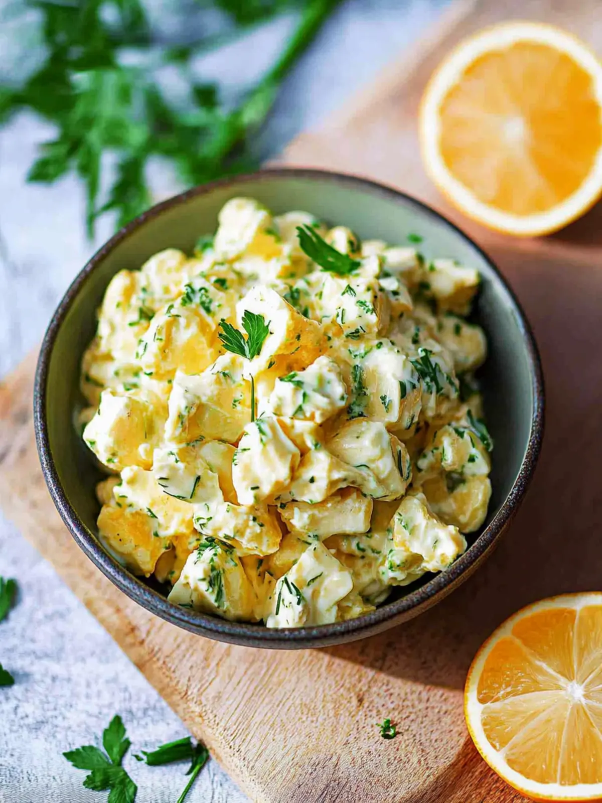 Low Carb Eiersalat ohne Mayo mit Schnittlauch