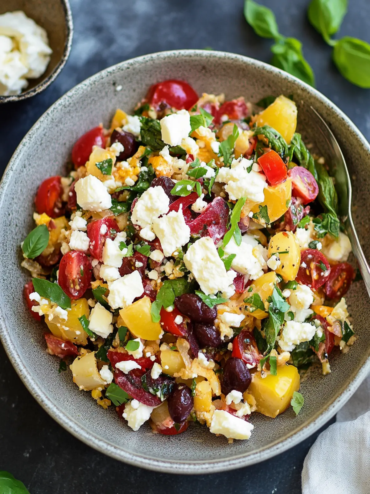 Orientalischer Rote Linsensalat mit Feta