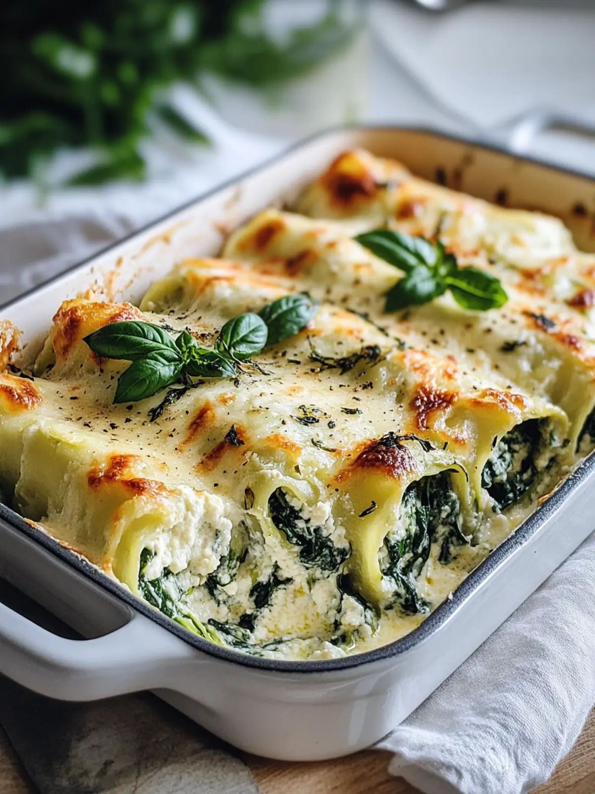 Gesunde Zucchini-Cannelloni mit Ricotta-Spinat-Füllung genießen 5 Zucchini-Cannelloni mit Ricotta-Spinat-Füllung