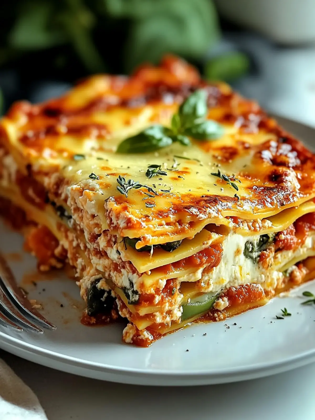 Hohe Protein Gemüse Lasagne für ein gesundes Abendessen 4 Hohe Protein Gemüse Lasagne