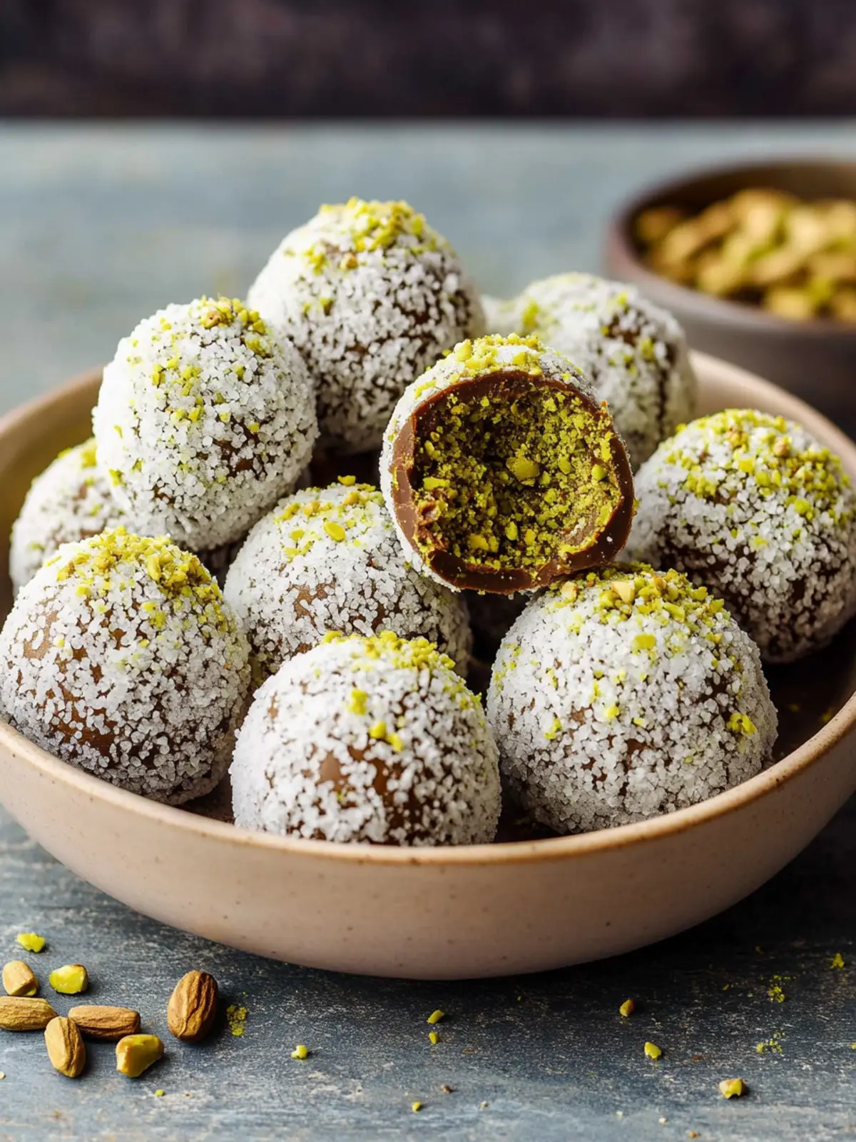 Verführerische Dubai Schokoladenbälle mit Pistazien-Kunefe-Füllung 2 Dubai Schokoladenbälle mit Pistazien-Kunefe-Füllung