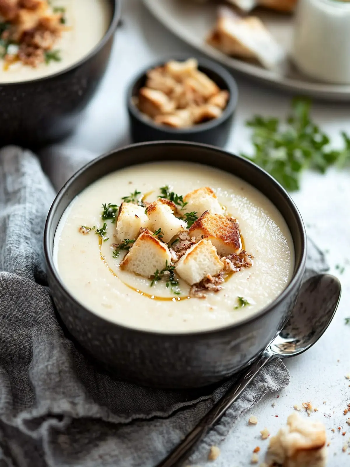 Wärmende Selleriecremesuppe mit Birne und Haselnüssen genießen 3 Selleriecremesuppe mit Birne und Haselnüssen