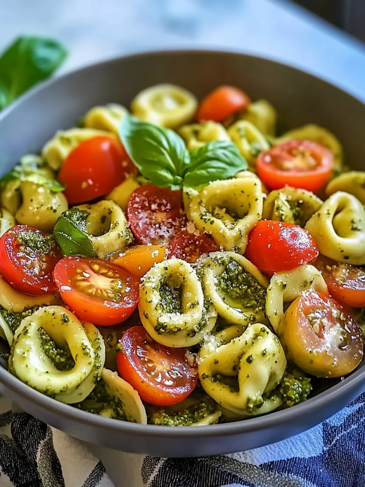 Frischer Tortellinisalat mit Pesto und Tomaten: Schnell und Lecker 2 Frischer Tortellinisalat mit Pesto und Tomaten