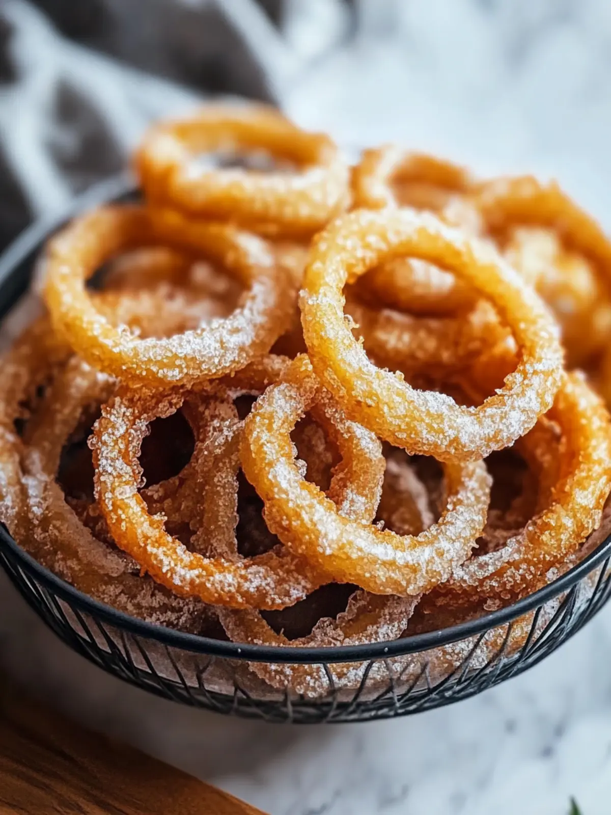 Krosse Zwiebelringe aus der Heißluftfritteuse in 22 Minuten 4 Krosse Zwiebelringe aus der Heißluftfritteuse