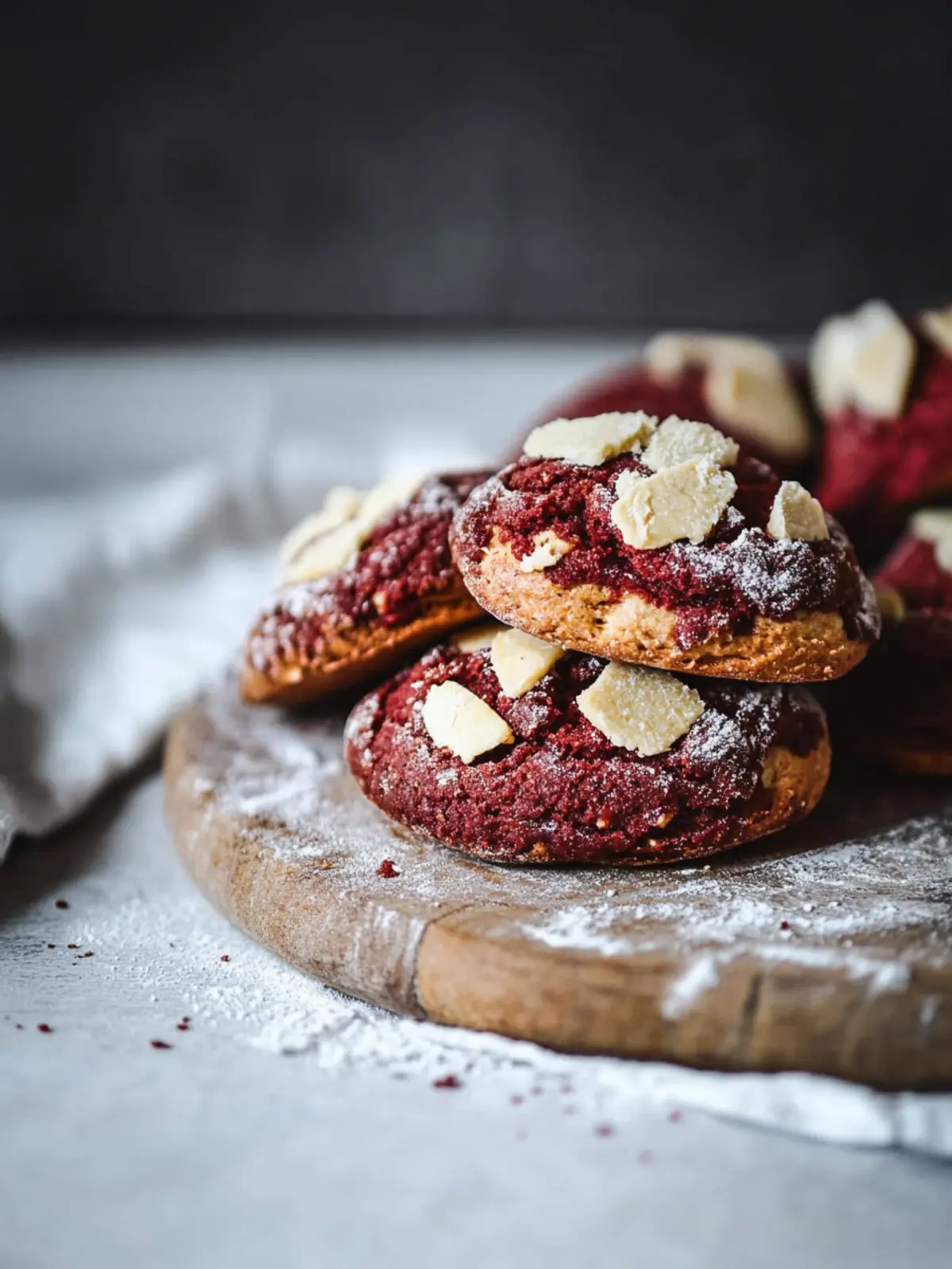Saftige Rote Samt Levain Kekse mit Marshmallow-Twist 2 Rote Samt Levain Kekse