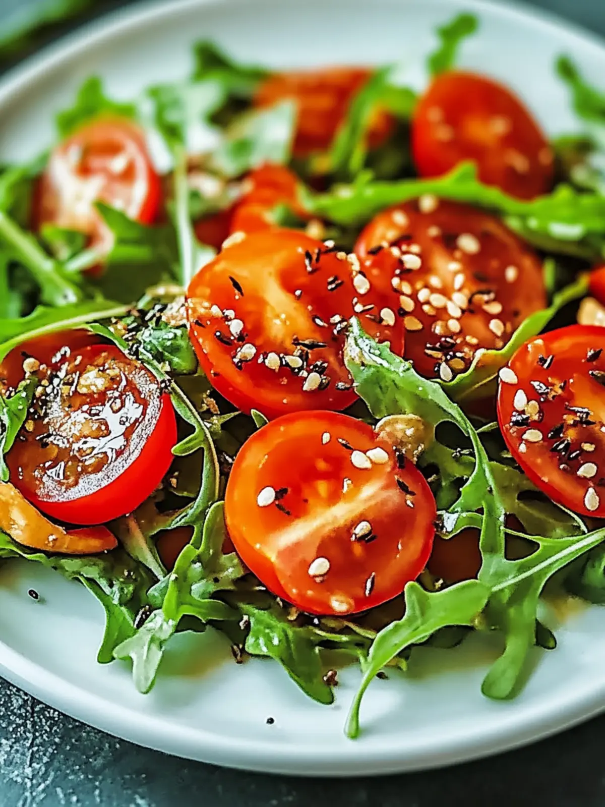 Erfrischender Tomaten-Rucola-Salat mit Pinienkernen für jeden Tag 2 Tomaten-Rucola-Salat mit Pinienkernen