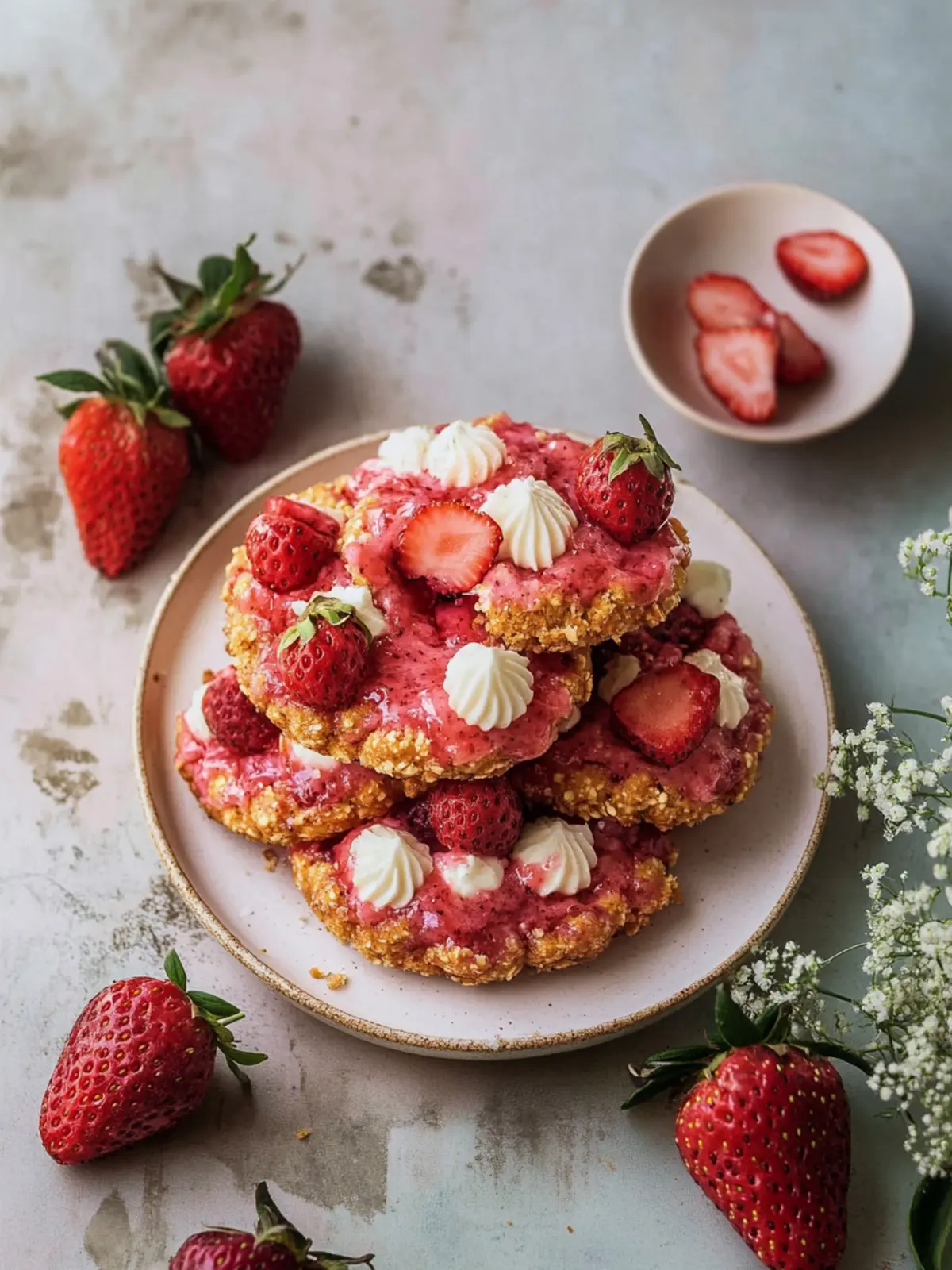 Einfache vegane Erdbeerplätzchen für süßen Sommergenuss 2 Einfache vegane Erdbeerplätzchen