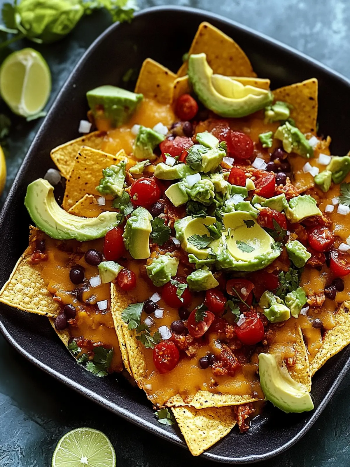Überbackene Nachos mit Avocado und Bohnen für Genussmomente 2 Überbackene Nachos mit Avocado und Bohnen