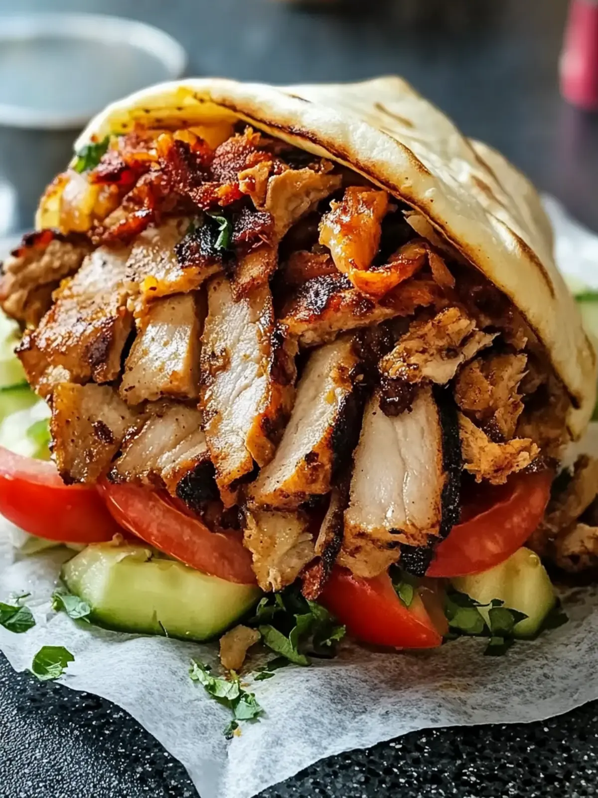 Geröstetes Hähnchen Shawarma Gyros – Dein einfaches Festessen 2 Geröstetes Hähnchen Shawarma Gyros
