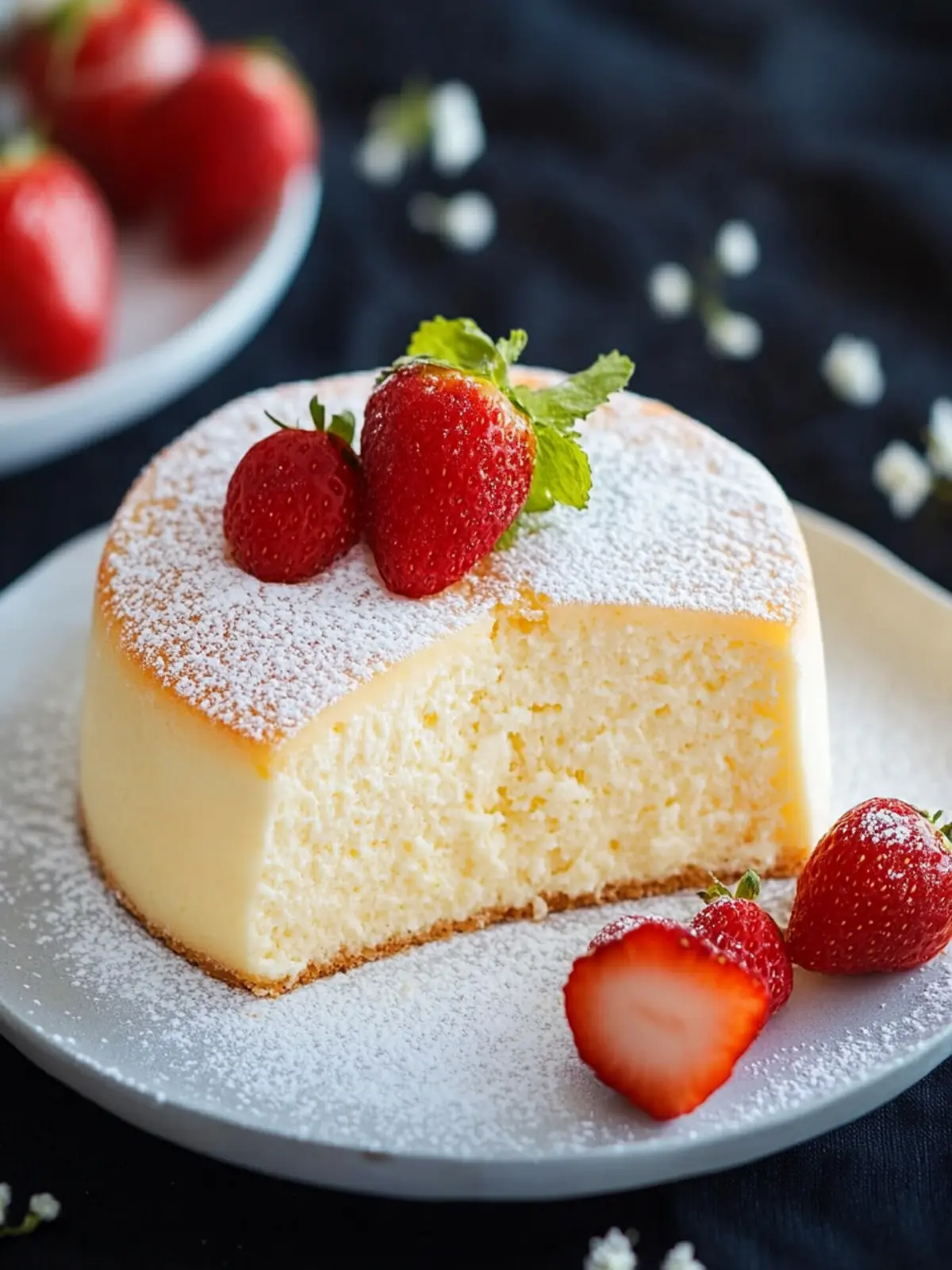 Fluffiger Japanischer Käsekuchen mit Zitronenfrische genießen 3 Fluffiger Japanischer Käsekuchen
