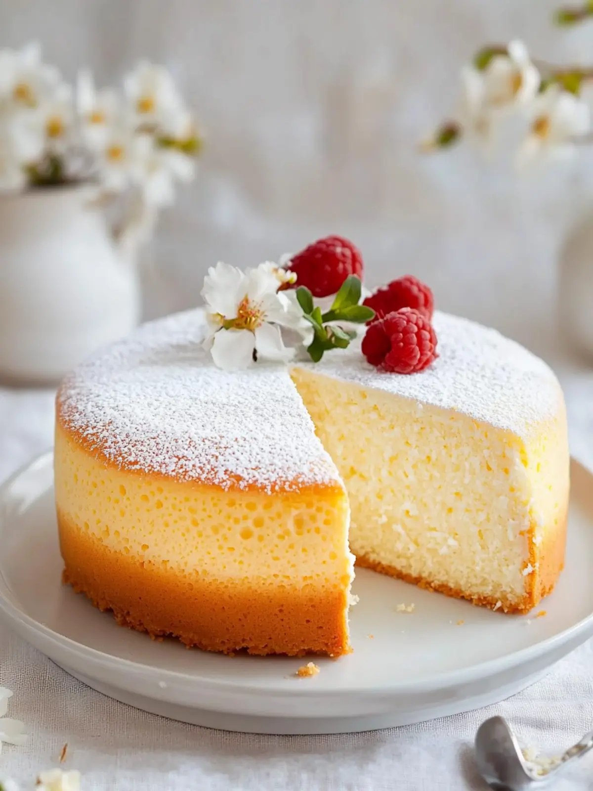 Fluffiger Japanischer Käsekuchen mit Zitronenfrische genießen 4 Fluffiger Japanischer Käsekuchen