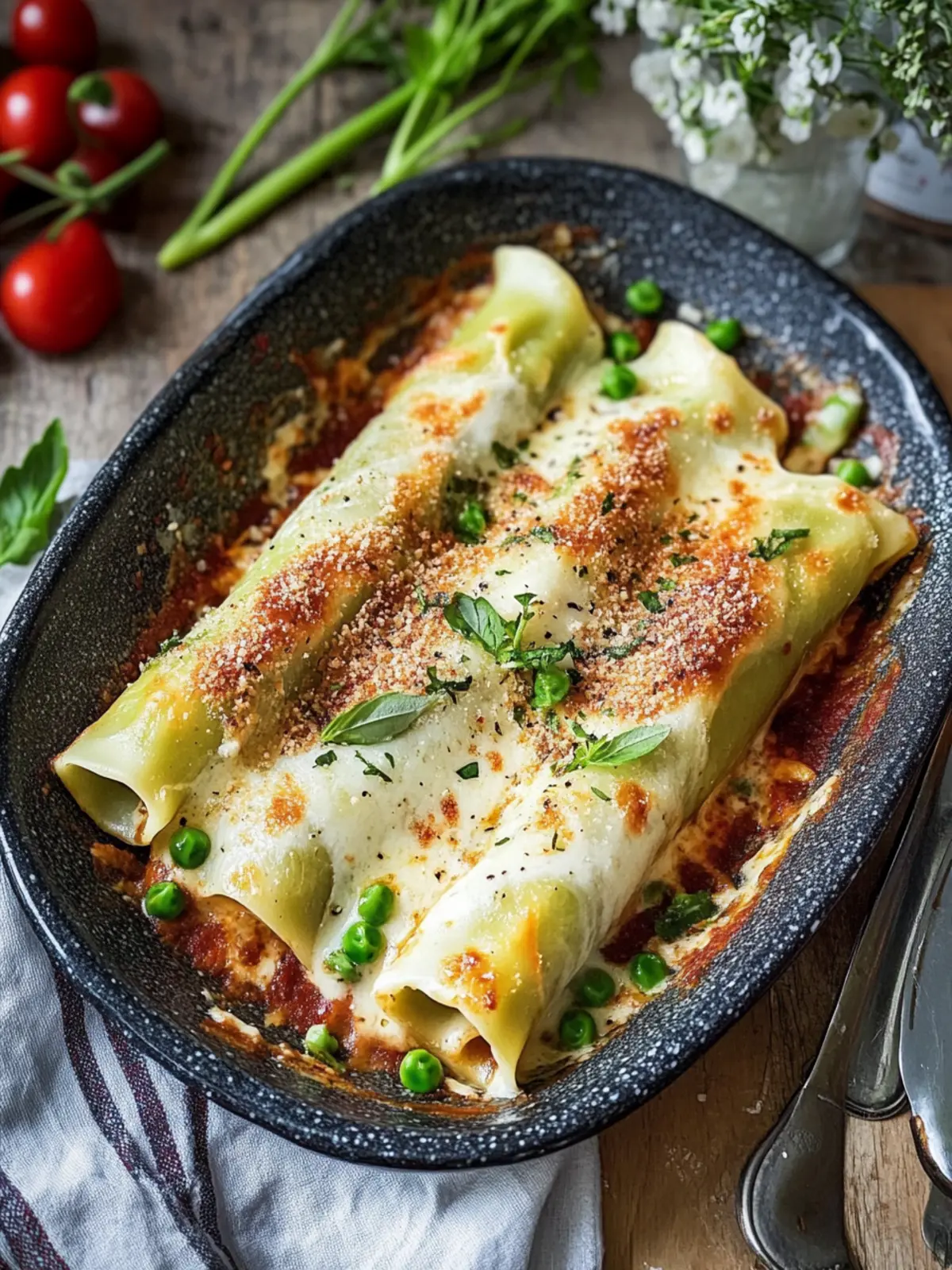 Spargel Cannelloni - Grüner Spargel Auflauf für Genießer 4 Spargel Cannelloni - Grüner Spargel Auflauf